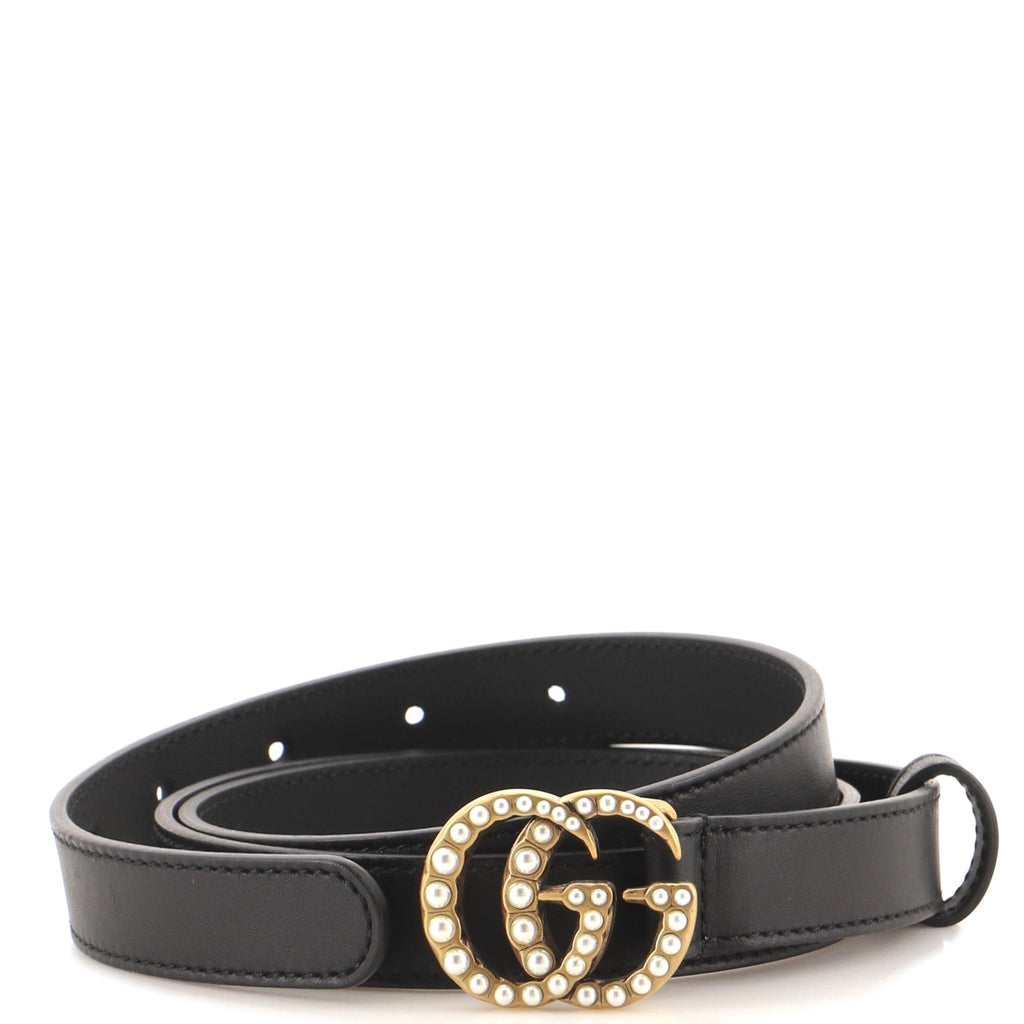 Pearly GG Marmont Belt Leather Thin 90