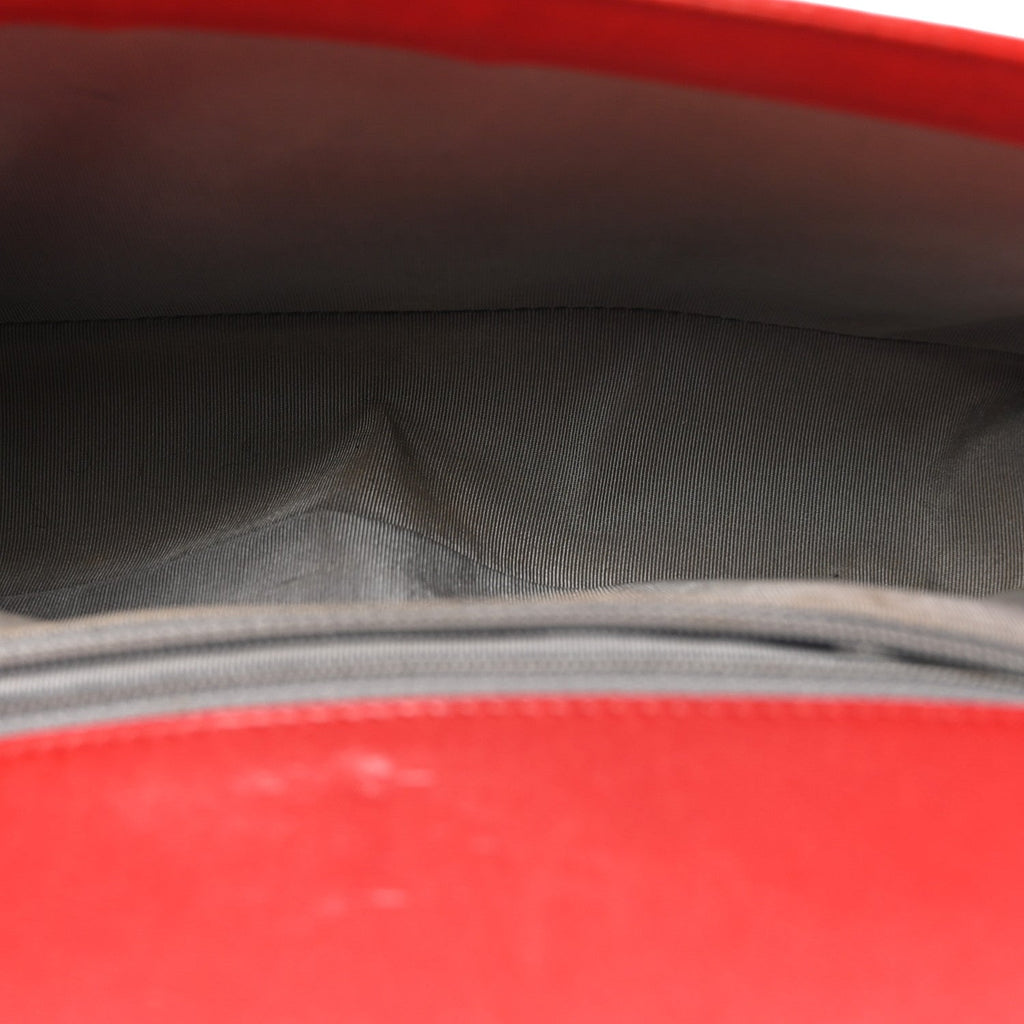 Calfskin Double Stitch New Medium Boy Flap Red
