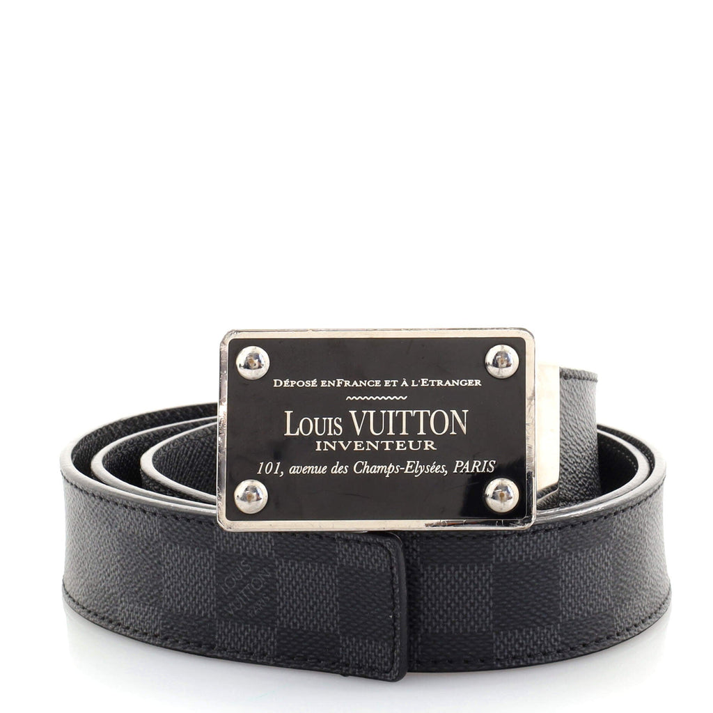 Inventeur Belt Damier Graphite Medium 110
