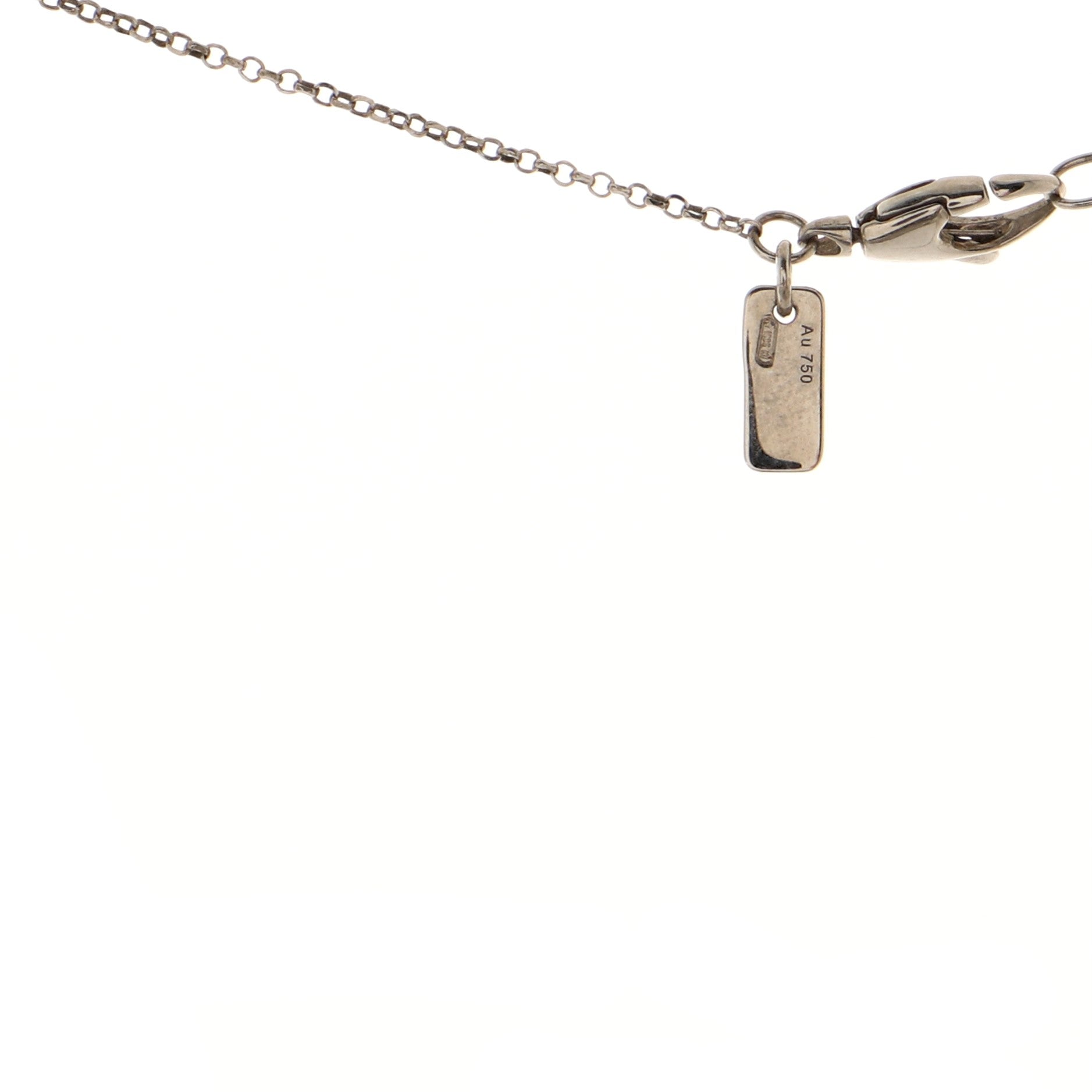 Diamantissima Drop Pendant Necklace 18K White Gold