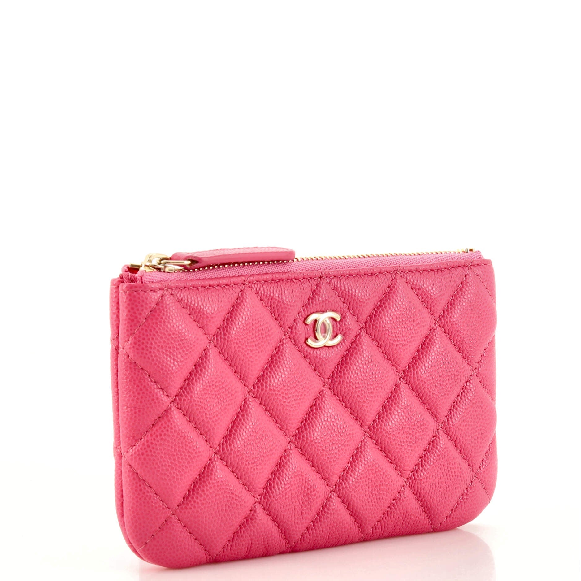 Classic O Case Pouch Quilted Caviar Mini