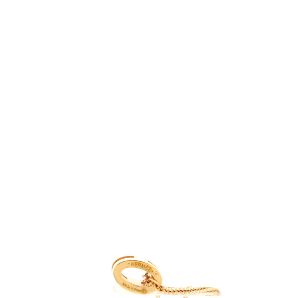 Pop H Pendant Chain Necklace Metal and Enamel Mini