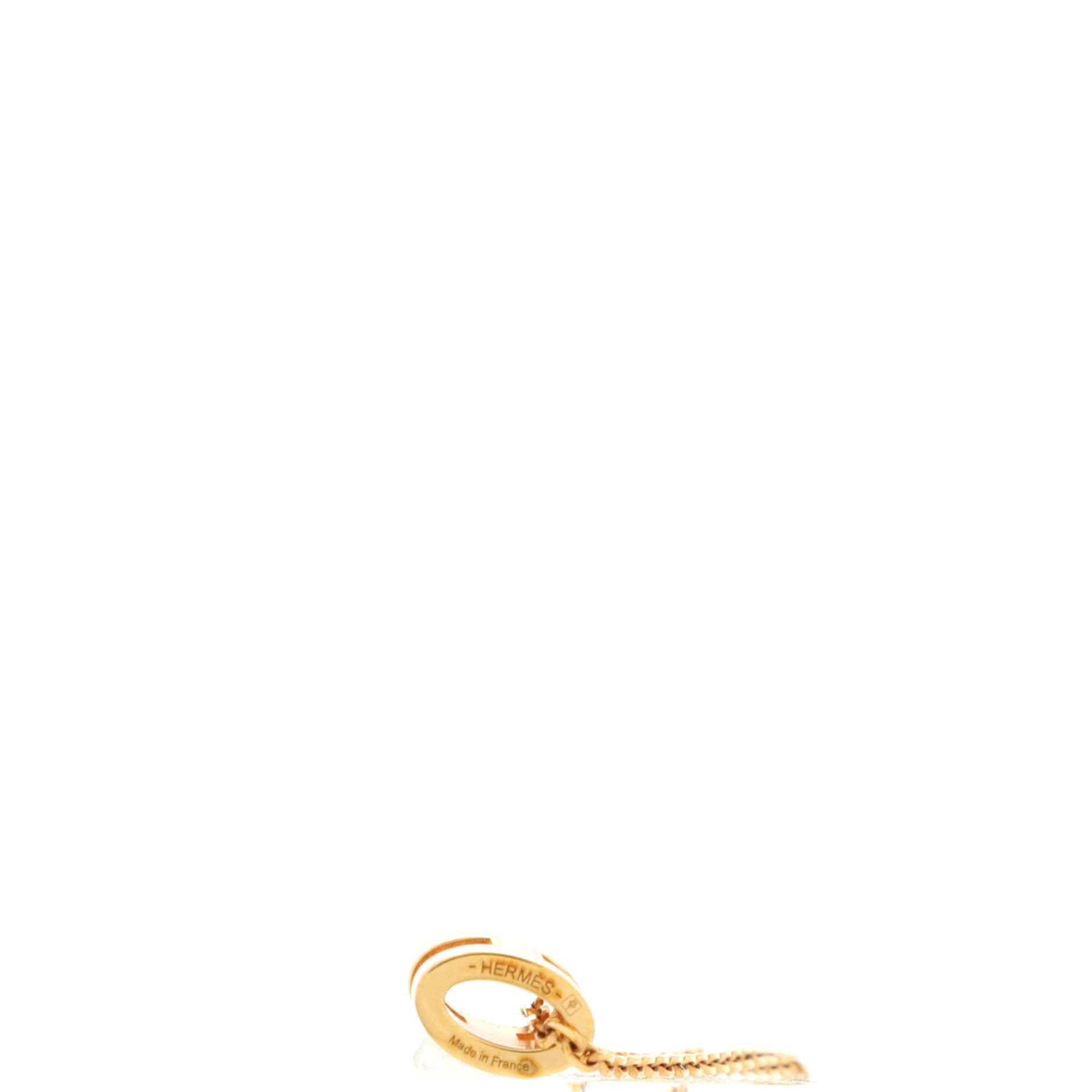 Pop H Pendant Chain Necklace Metal and Enamel Mini