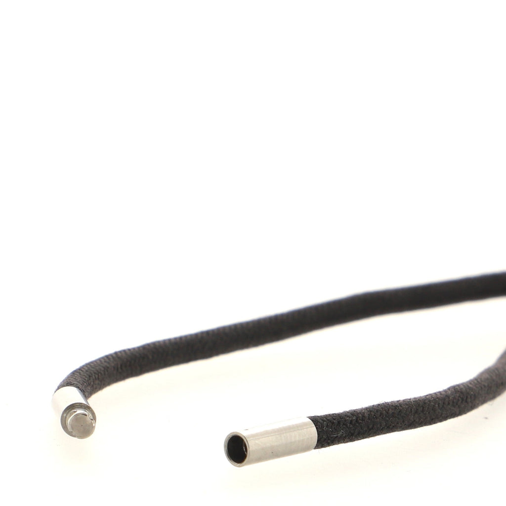 Santos 100 Barrel Pendant Necklace 18K Yellow Gold and Stainless Steel with Cord