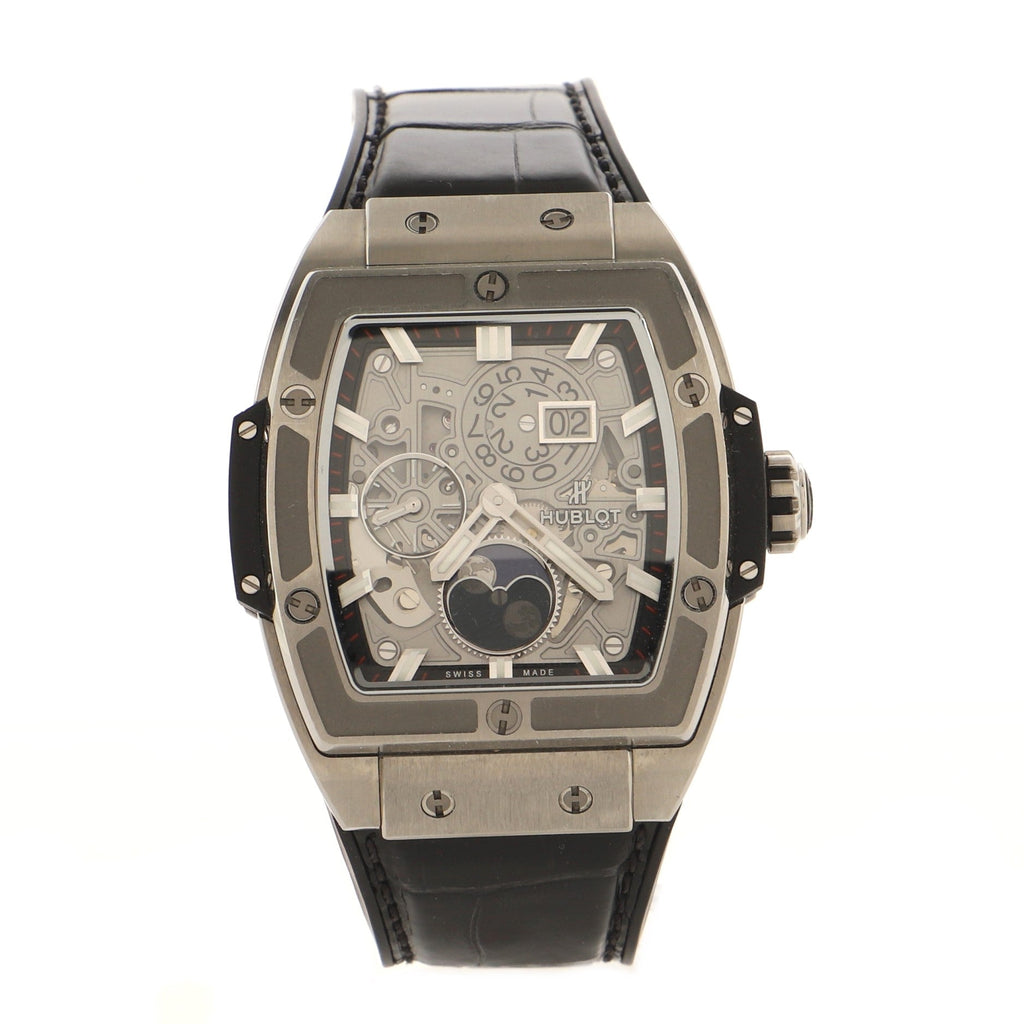 Spirit of Big Bang Moonphase Chronograph Automatic Watch Titanium and Alligator 44