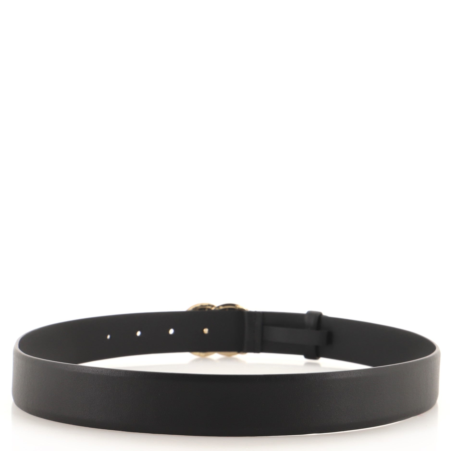 Woven Chain CC Buckle Belt Leather Medium 80