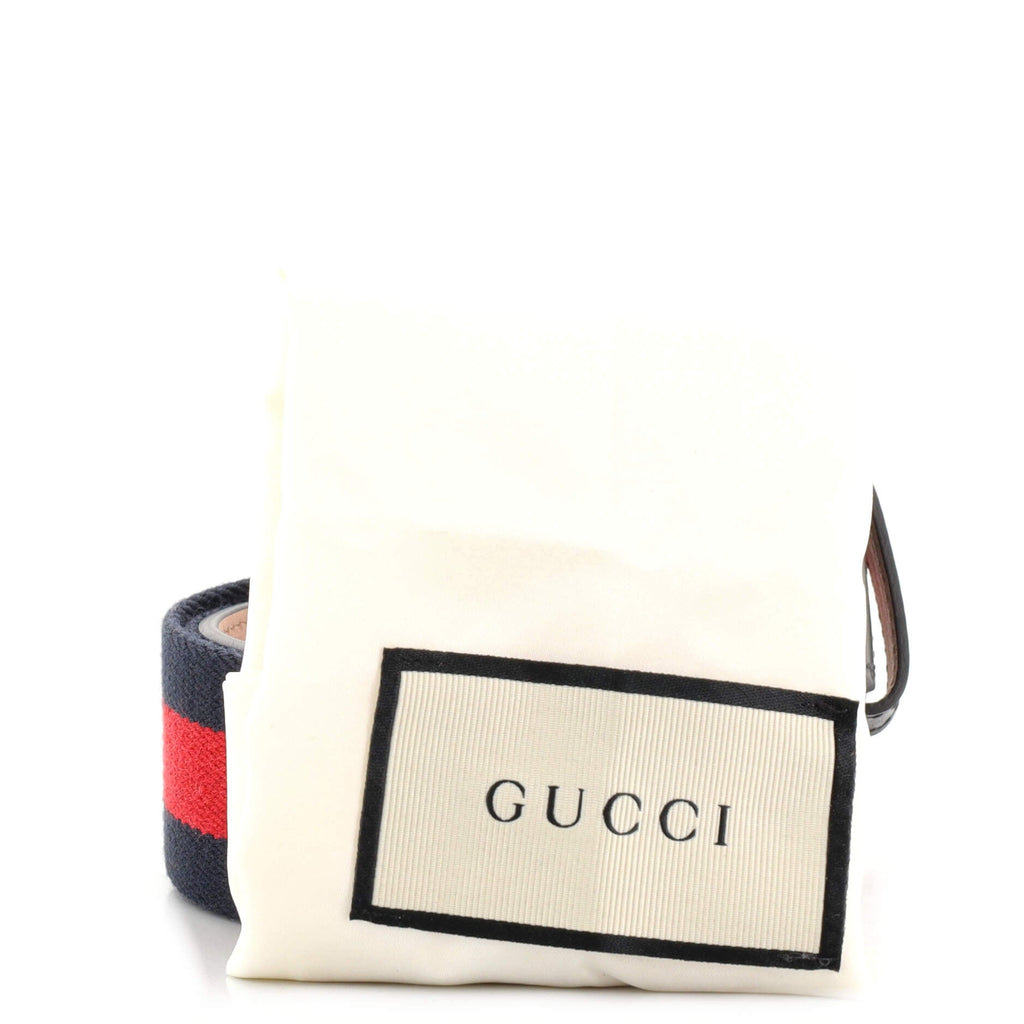 GG Marmont Web Belt Canvas and Leather Wide 85