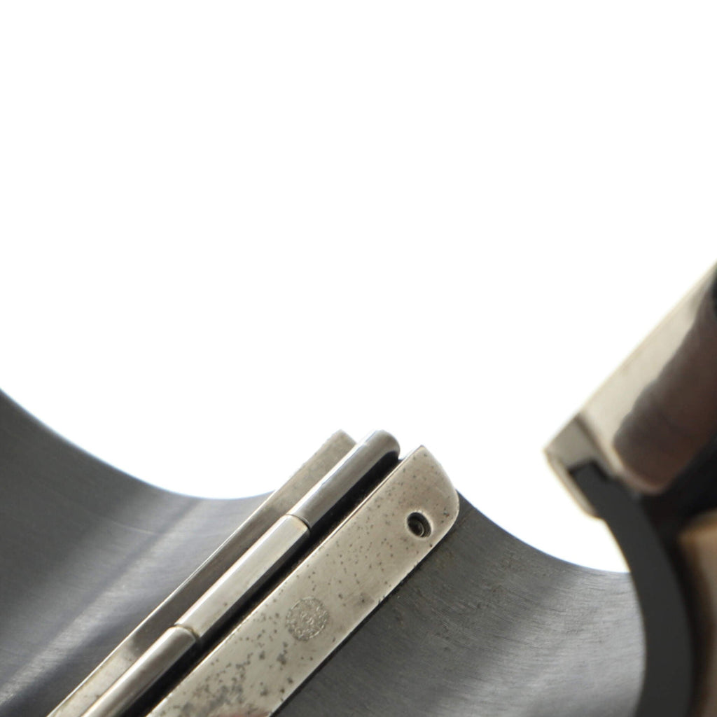 3D Edge CC Bangle Bracelet Metal and Resin Wide