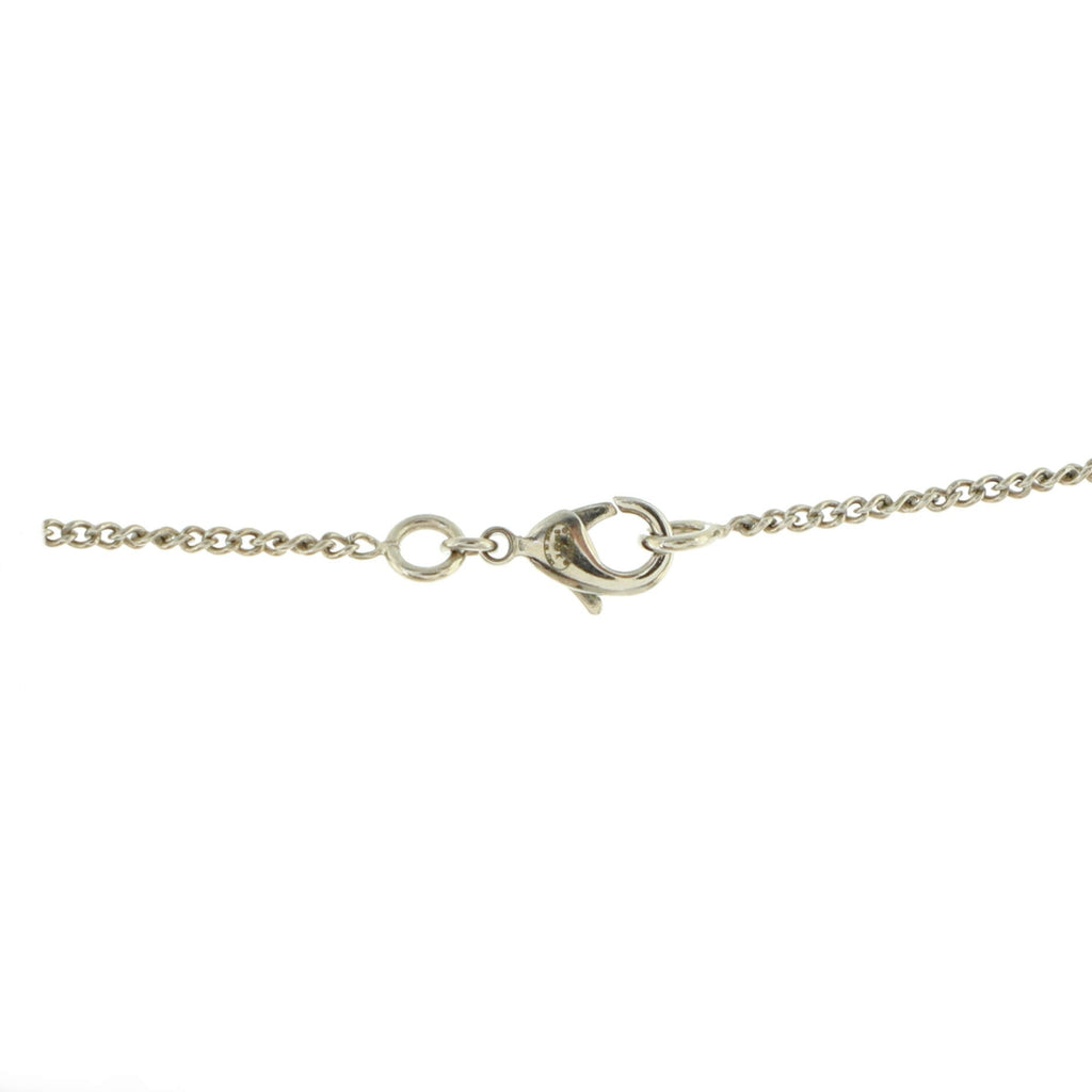 CC Clover Pearl Drop Pendant Necklace Metal and Faux Pearl
