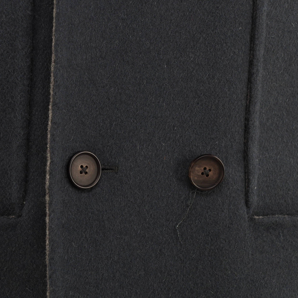 Men's Double Pocket Face Hooded Long Coat Wool