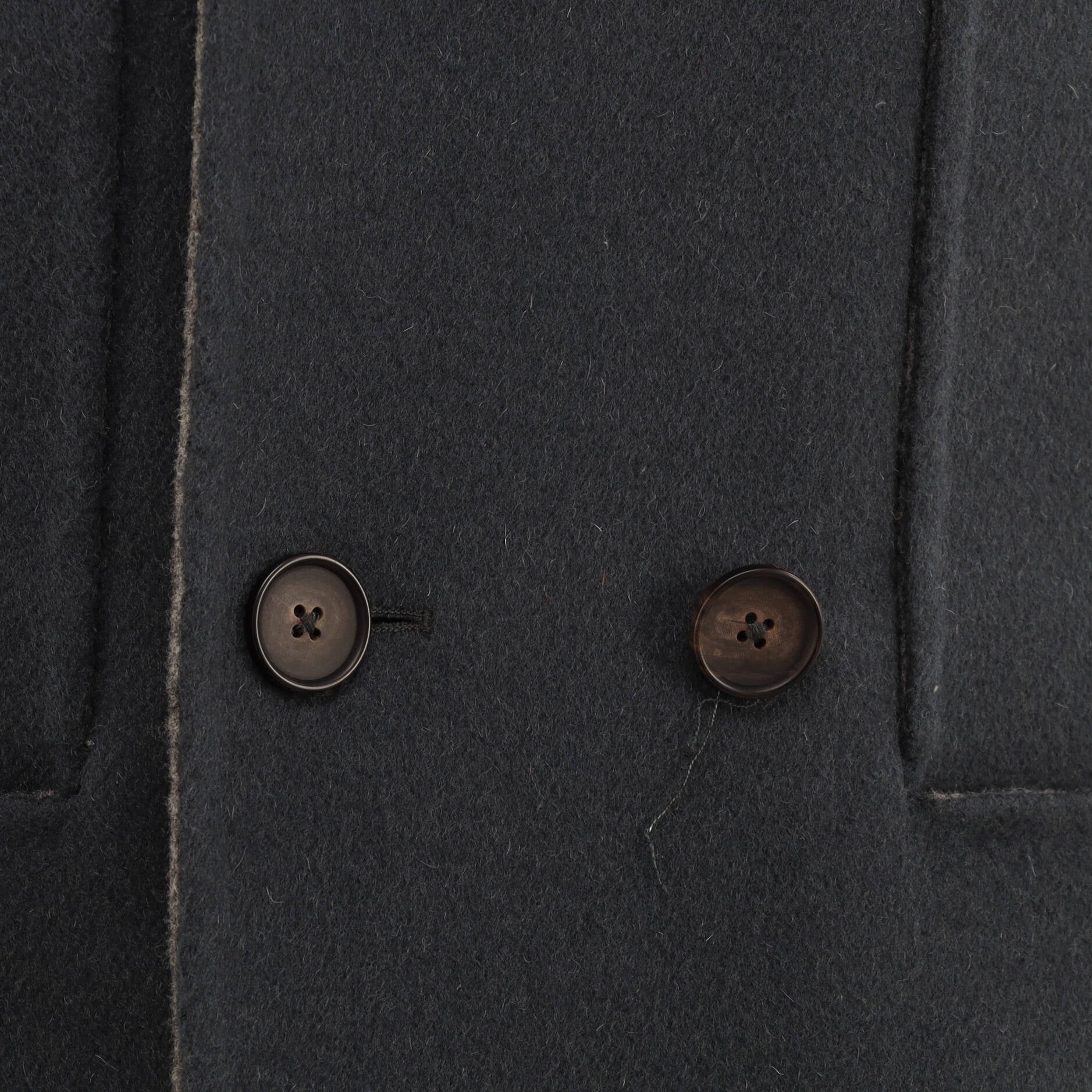Men's Double Pocket Face Hooded Long Coat Wool