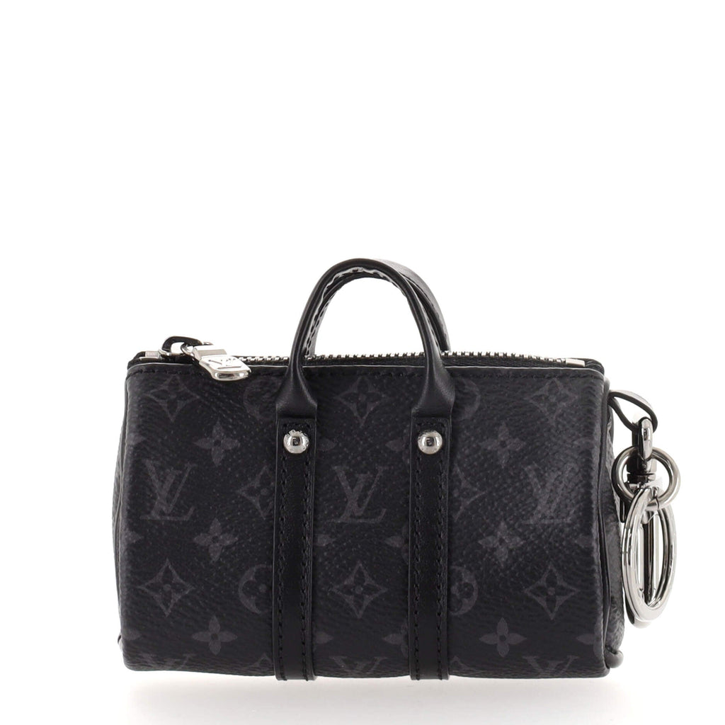 Mini Keepall Bag Charm And Key Holder Monogram Eclipse Canvas