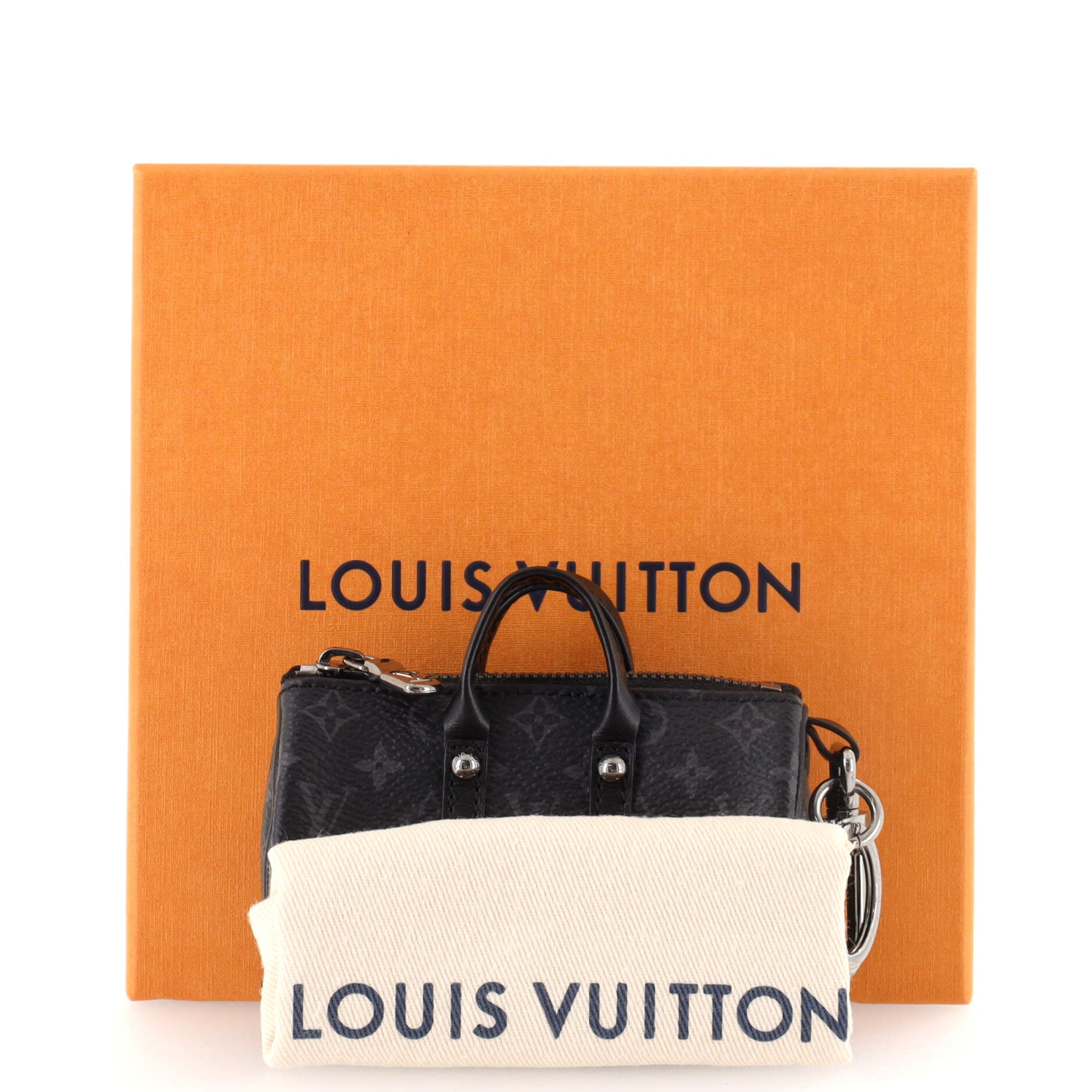 Mini Keepall Bag Charm And Key Holder Monogram Eclipse Canvas