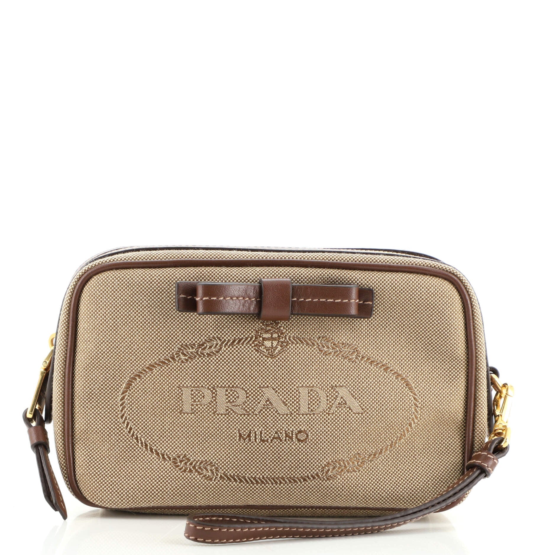 Logo Wristlet Pouch Canvas Small