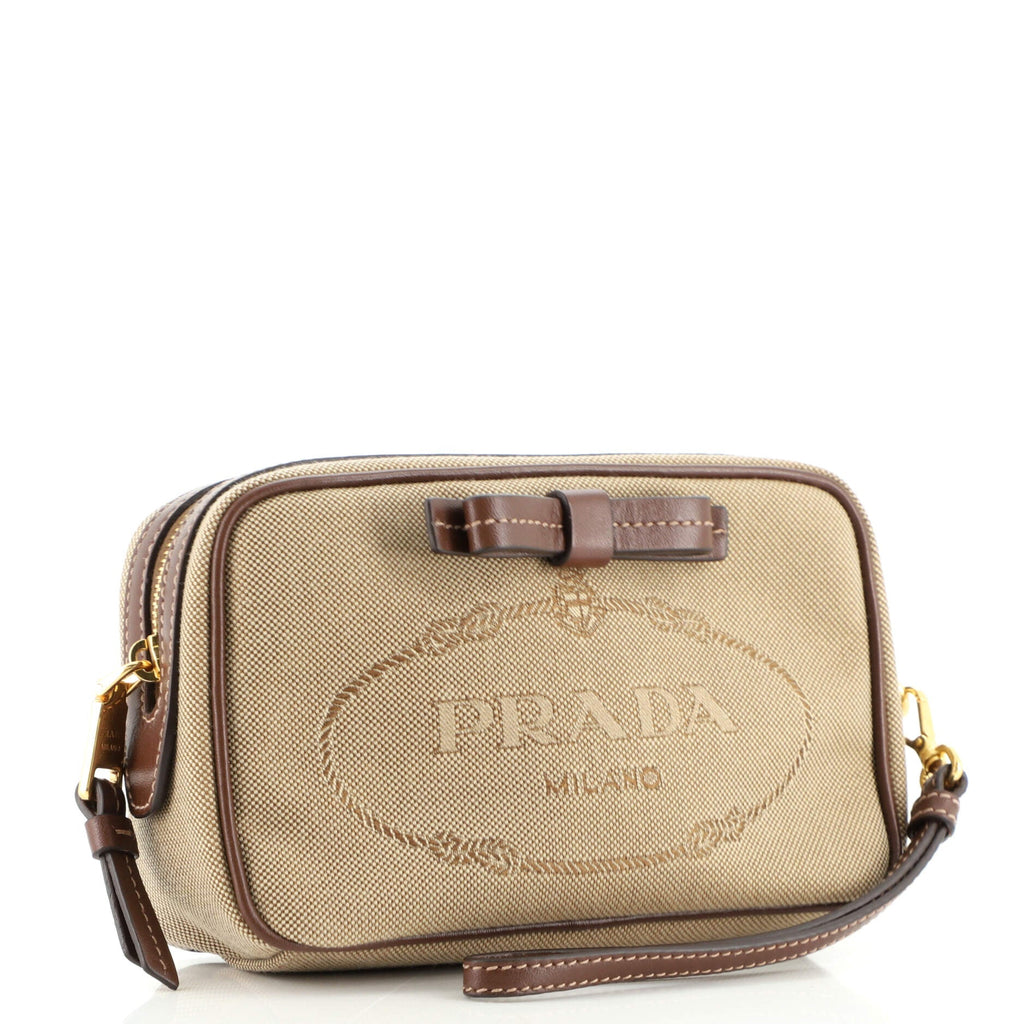 Logo Wristlet Pouch Canvas Small