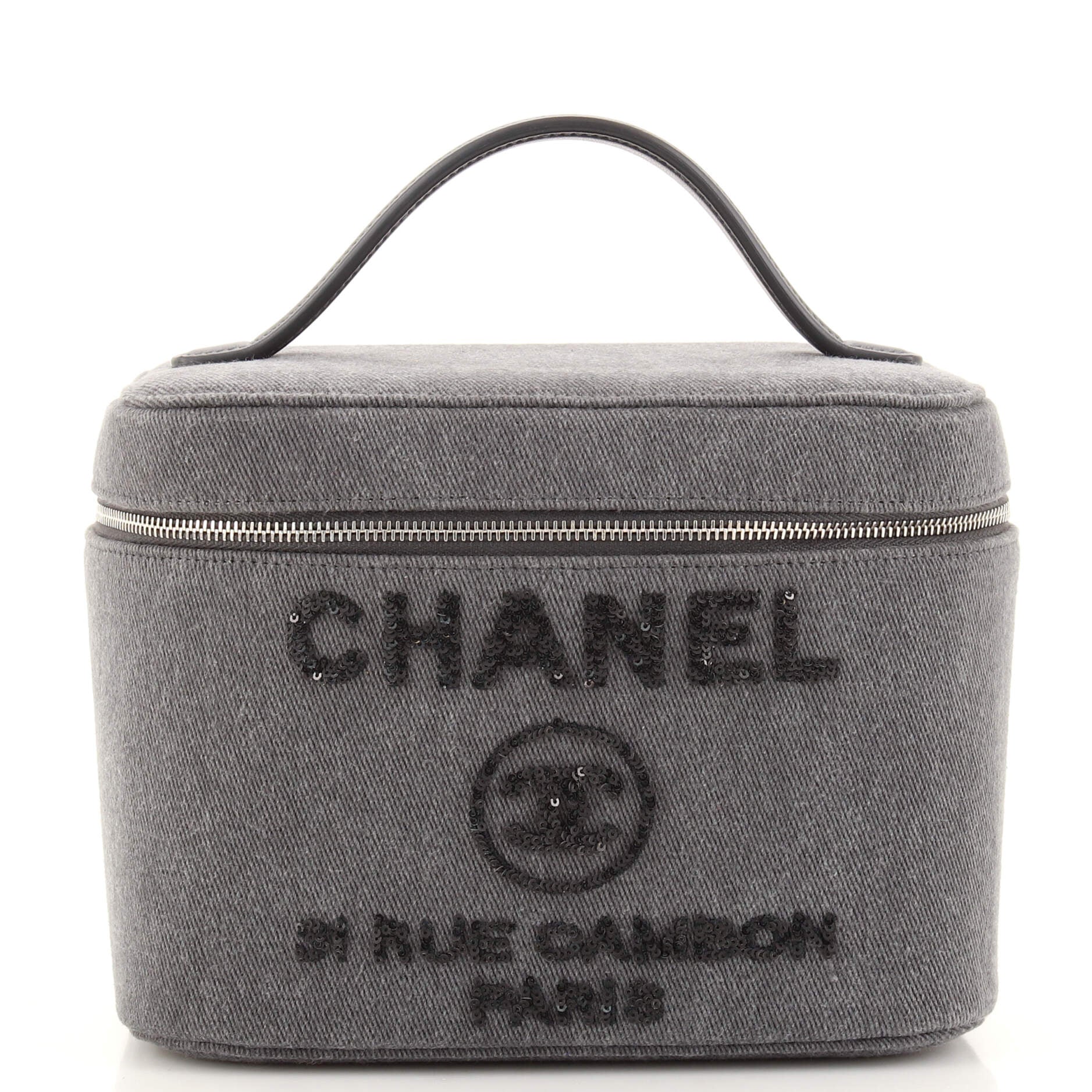 Deauville Vanity Case Canvas with Sequins