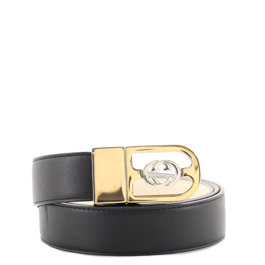 Interlocking G Reversible Belt Leather Medium 85