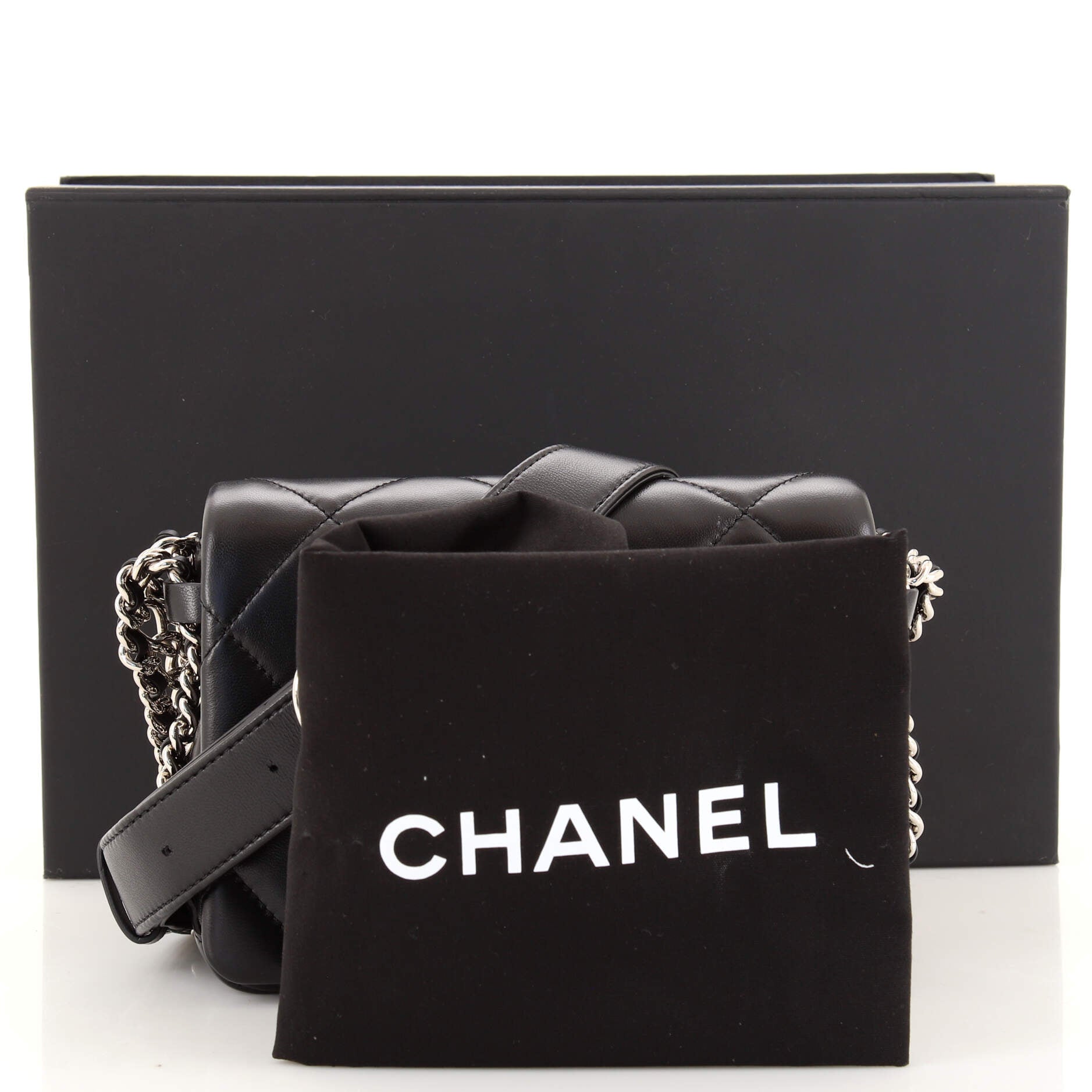 Chain Rows Flap Bag Quilted Lambskin Mini