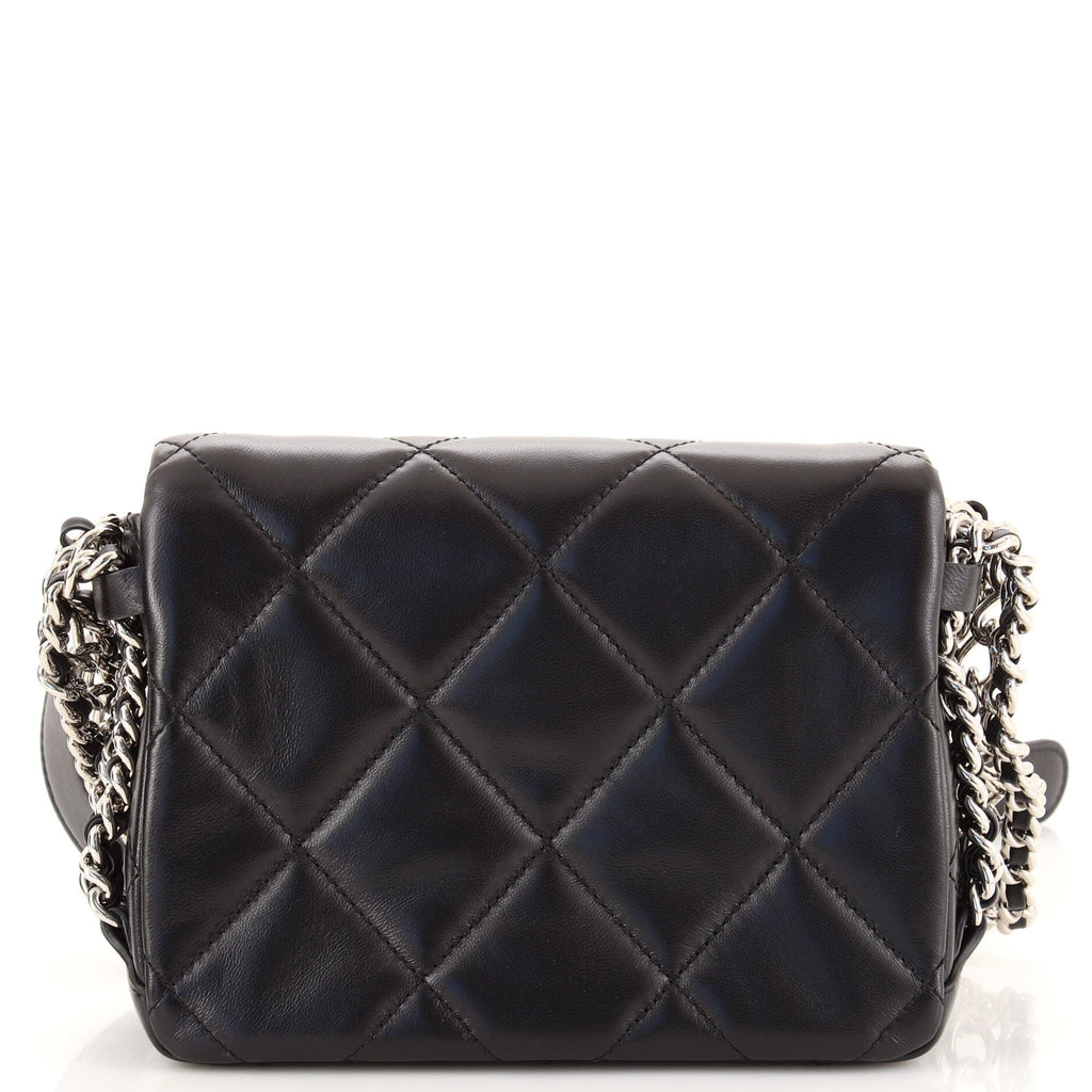 Chain Rows Flap Bag Quilted Lambskin Mini