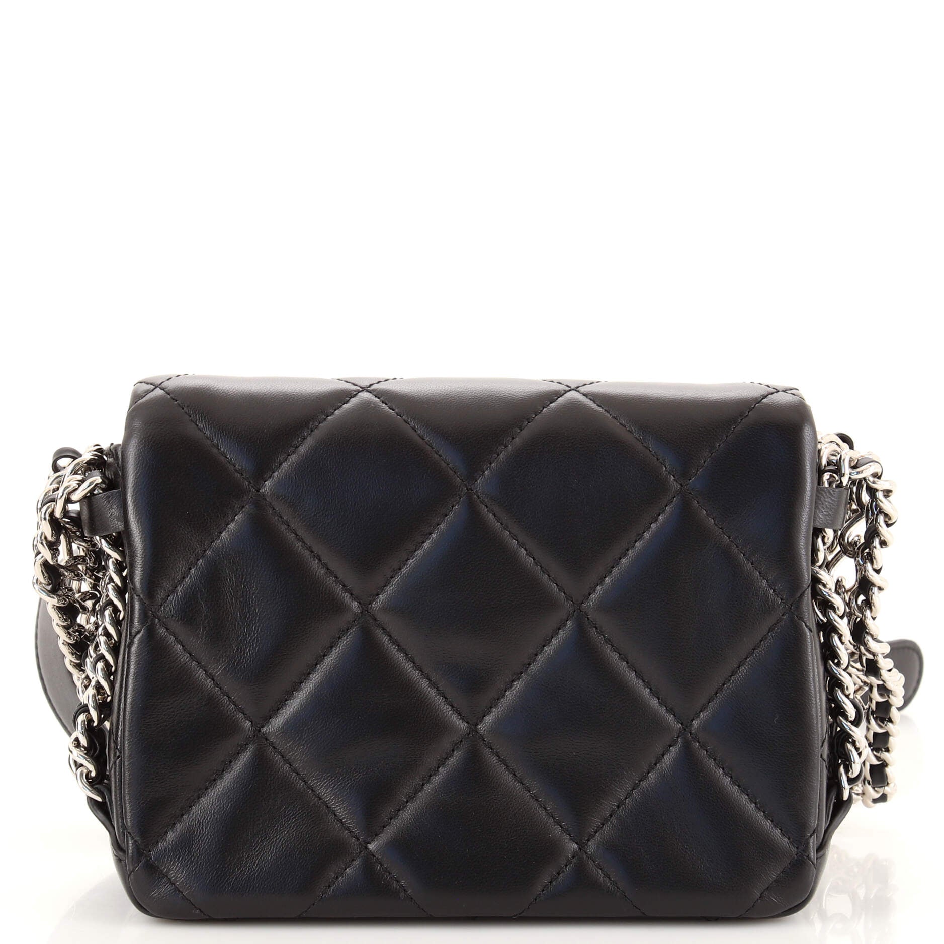 Chain Rows Flap Bag Quilted Lambskin Mini