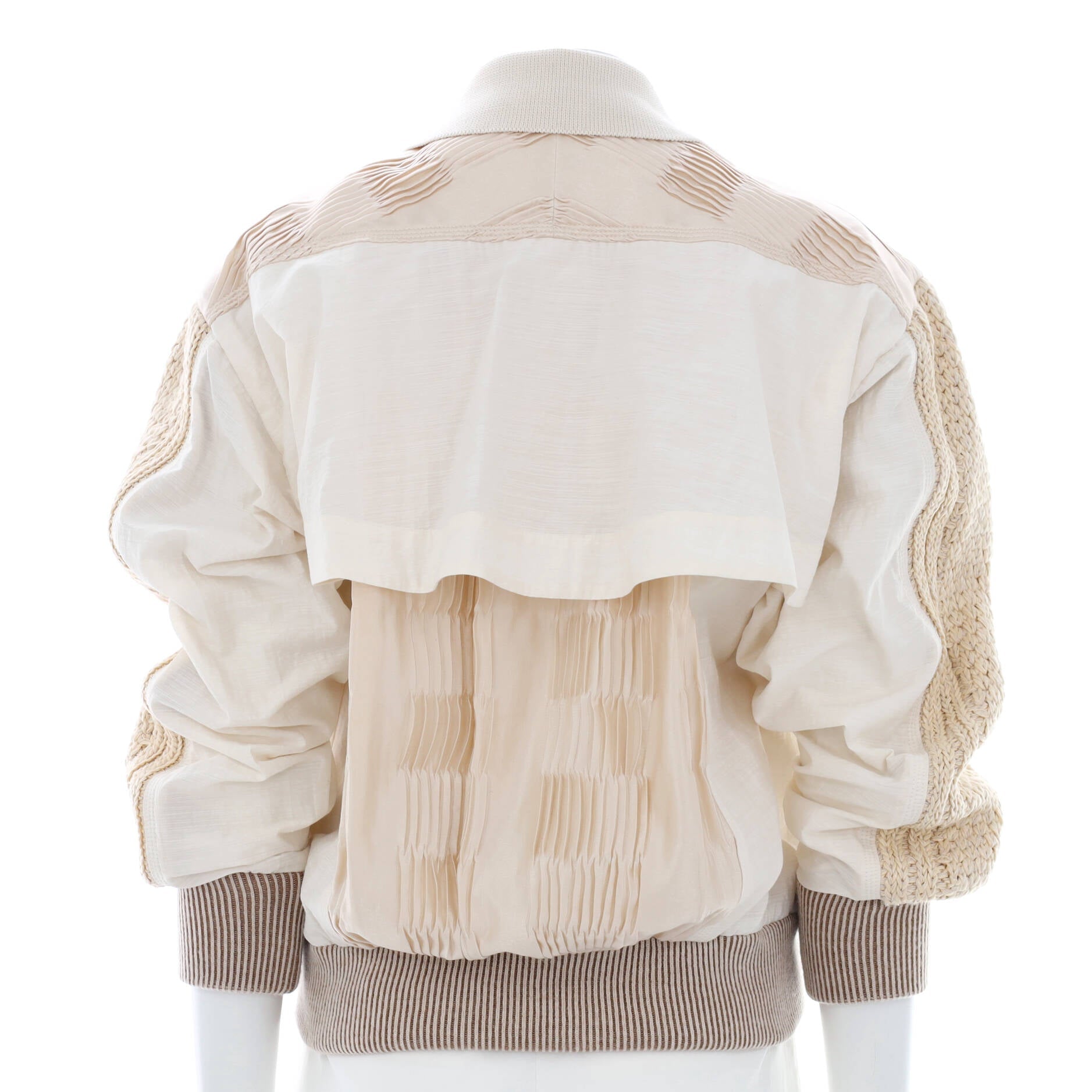 Women's Mixed Material Bomber Jacket Mixed Media