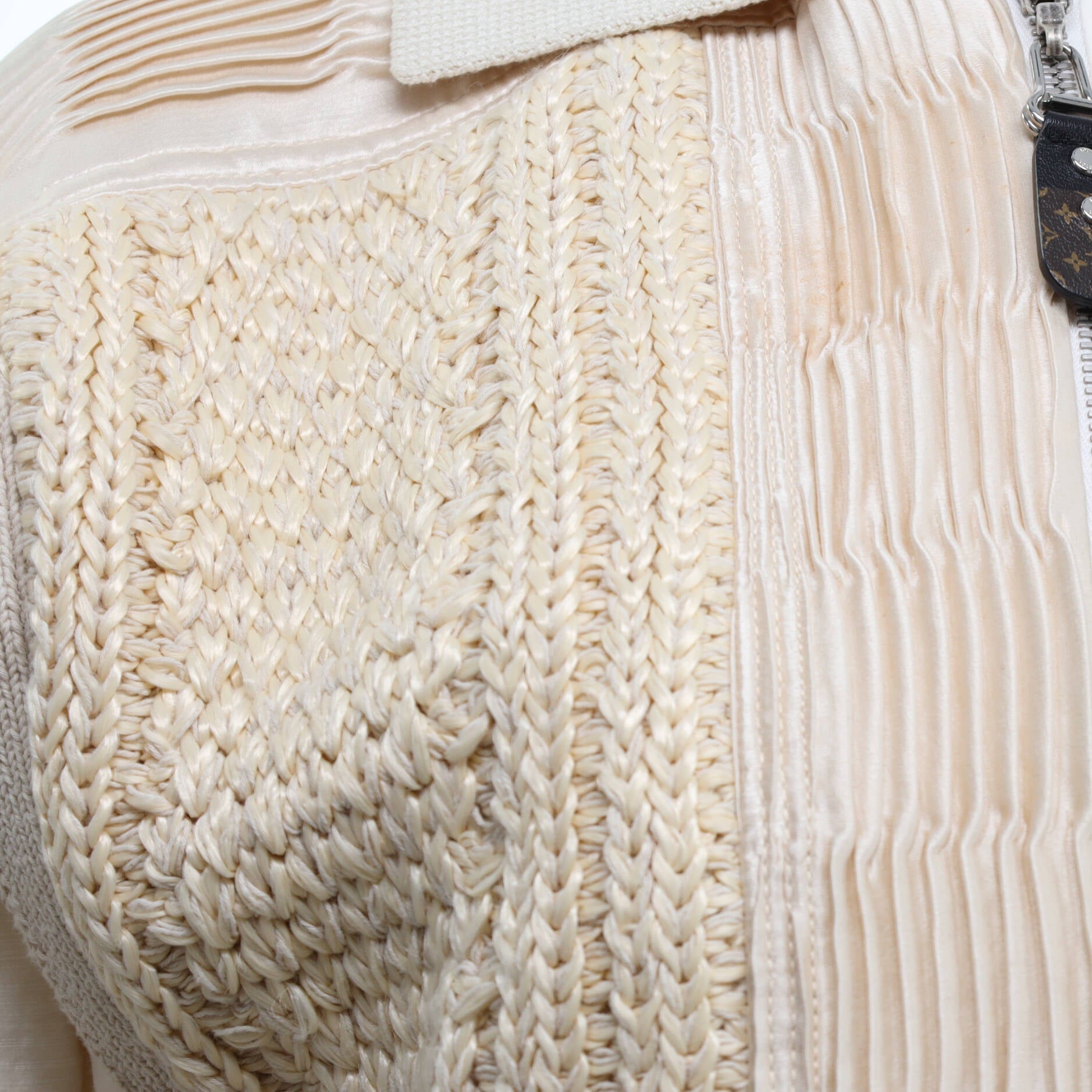 Women's Mixed Material Bomber Jacket Mixed Media