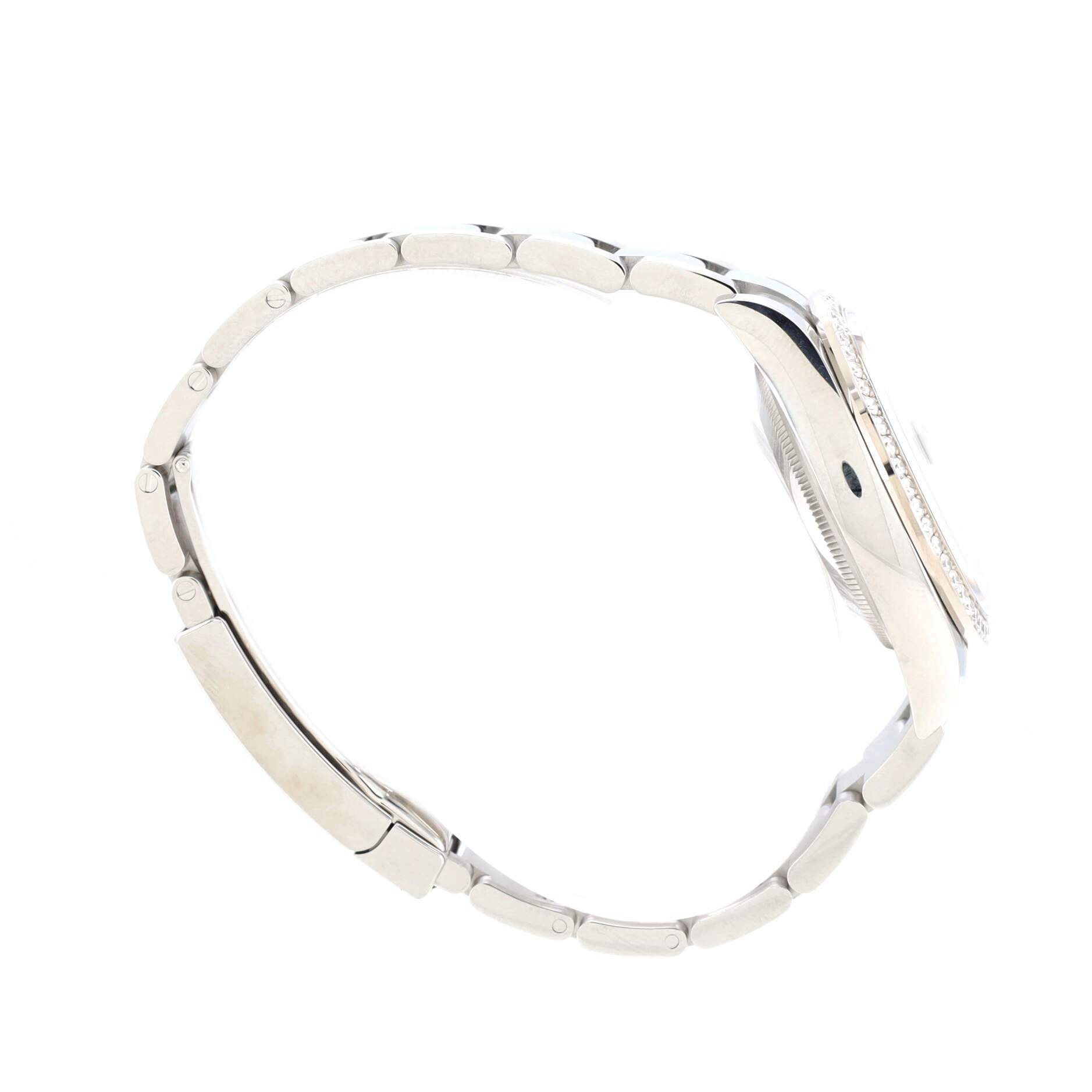 Oyster Perpetual Datejust Automatic Watch Stainless Steel and White Gold with Diamond Bezel 36