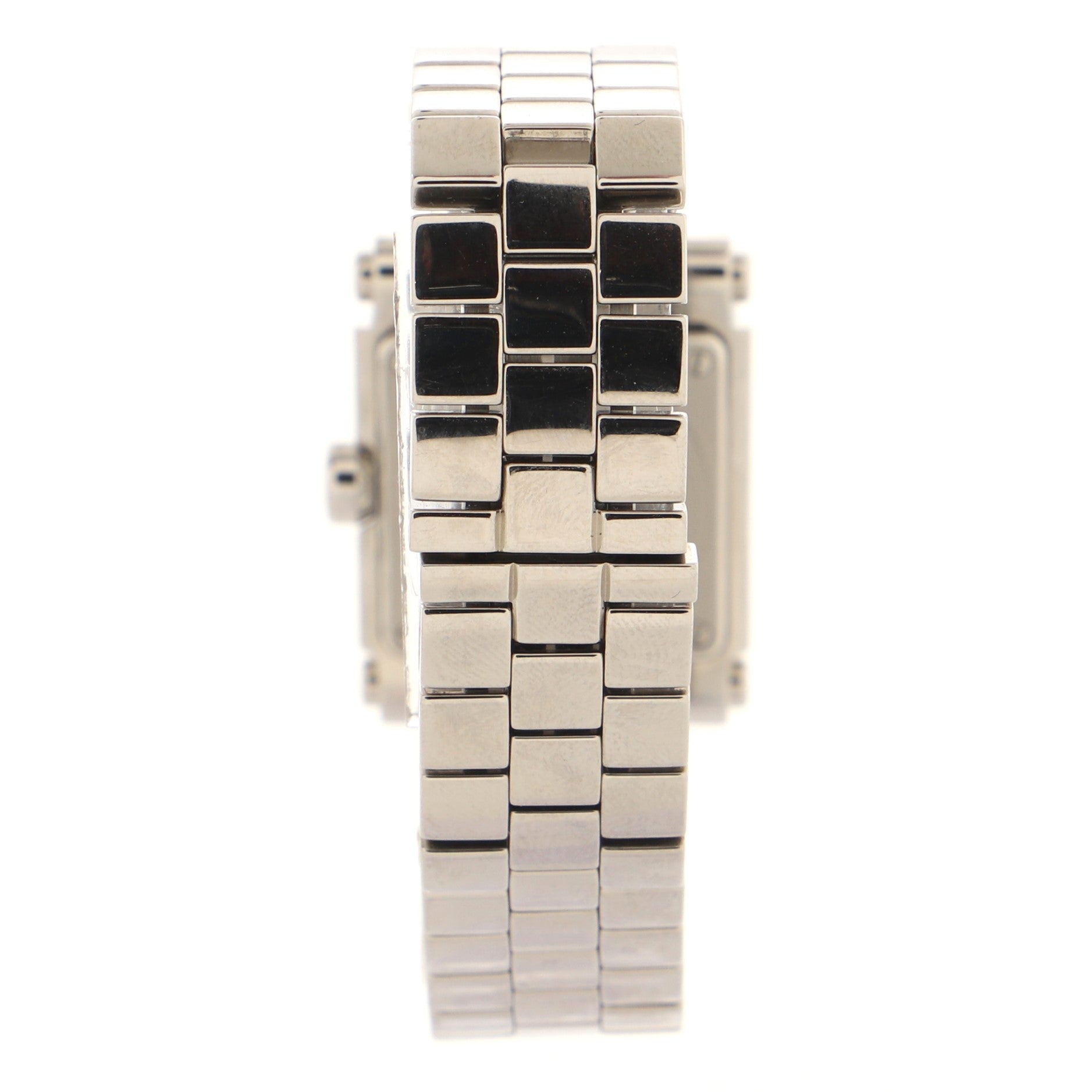 Happy Sport Square Quartz Watch Stainless Steel with Floating Diamonds 23