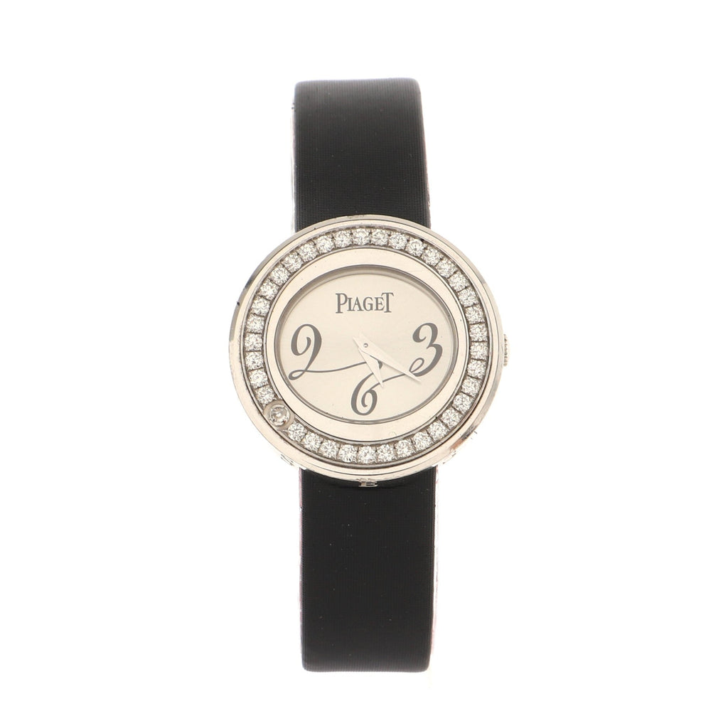 Possession Quartz Watch White Gold and Satin with Diamond Bezel 29