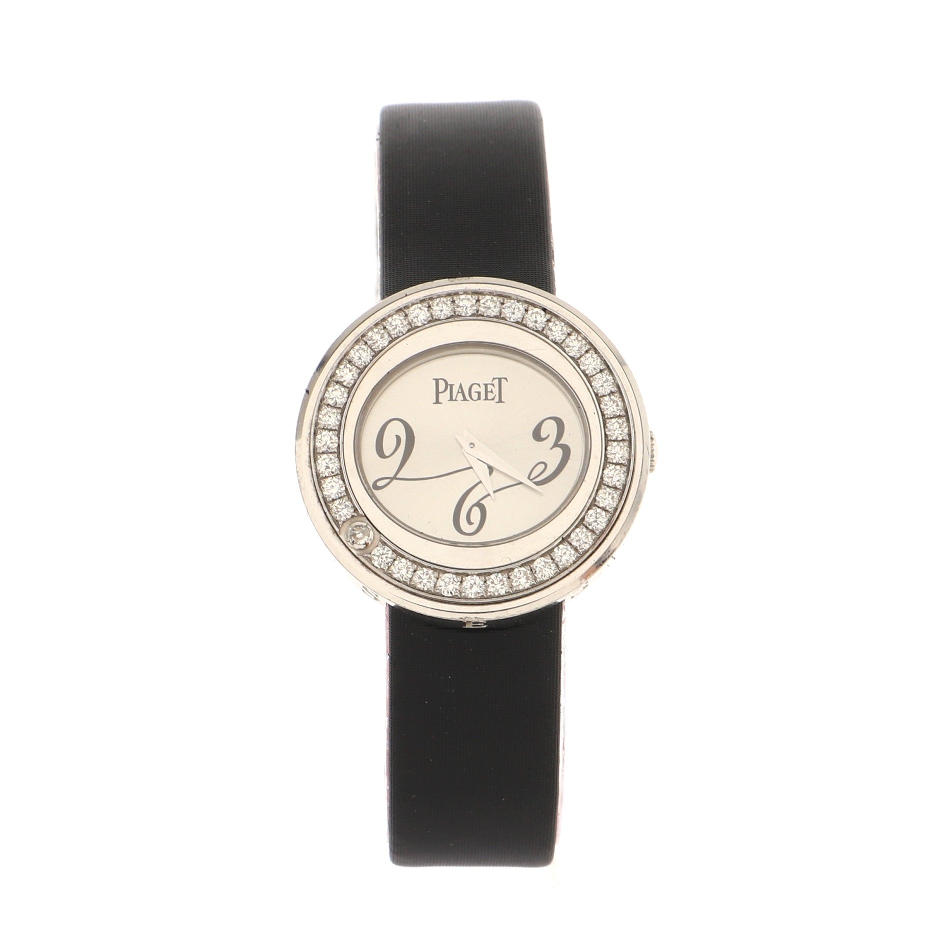 Possession Quartz Watch White Gold and Satin with Diamond Bezel 29