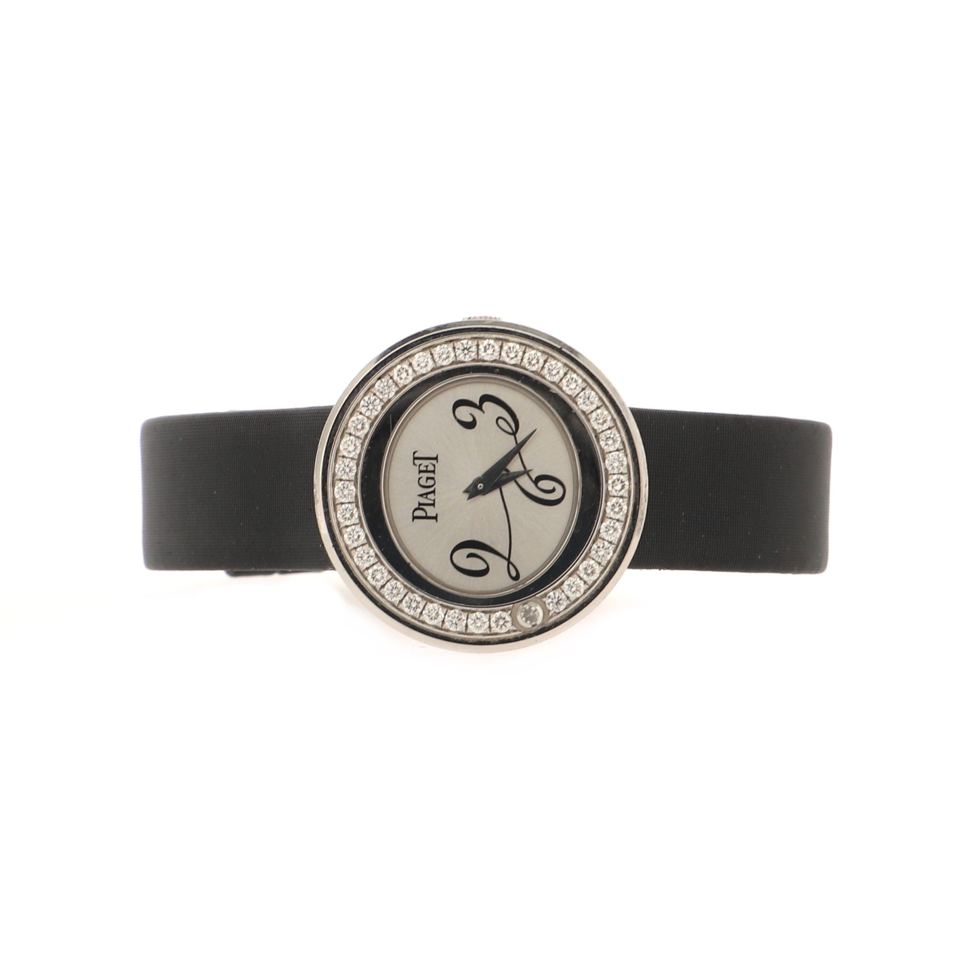 Possession Quartz Watch White Gold and Satin with Diamond Bezel 29