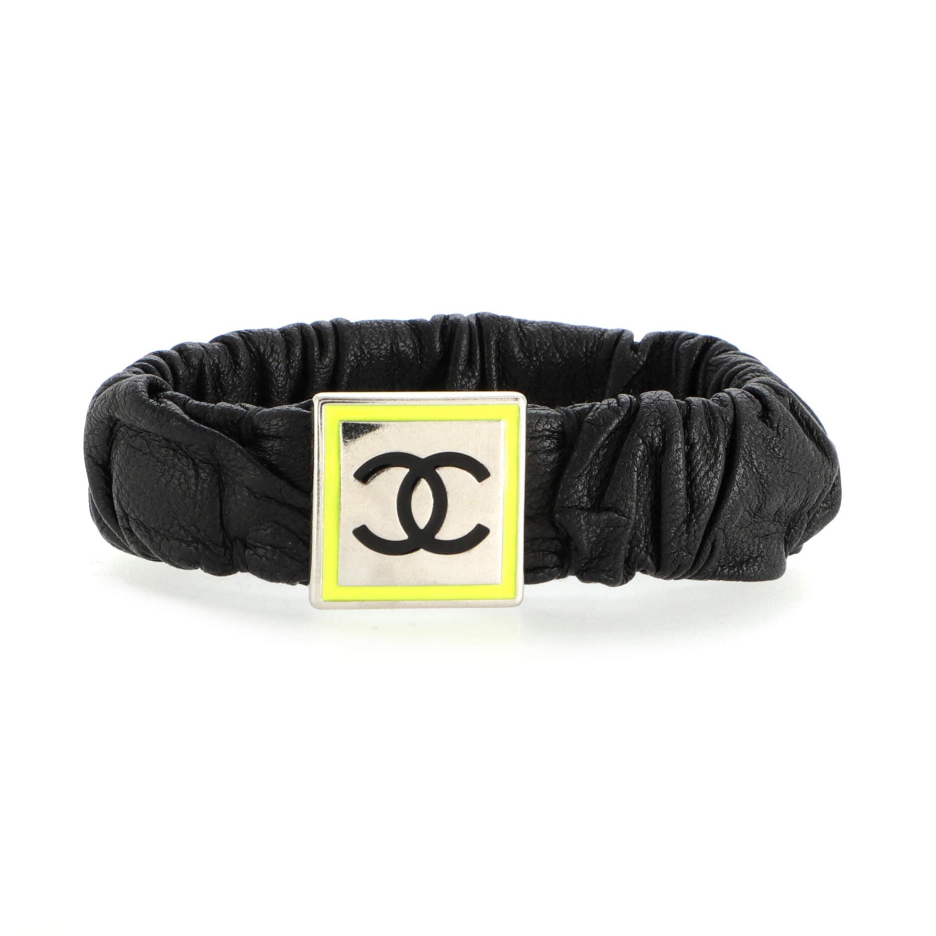 CC Scrunchie Metal and Leather XS