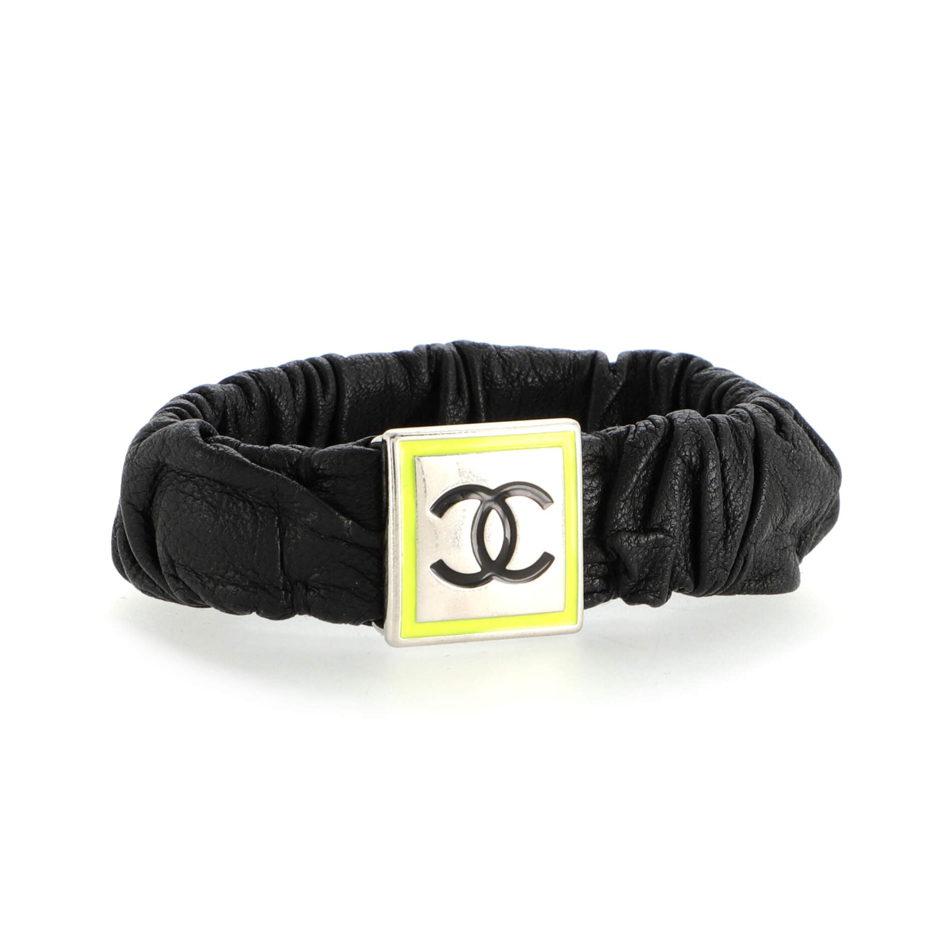 CC Scrunchie Metal and Leather XS