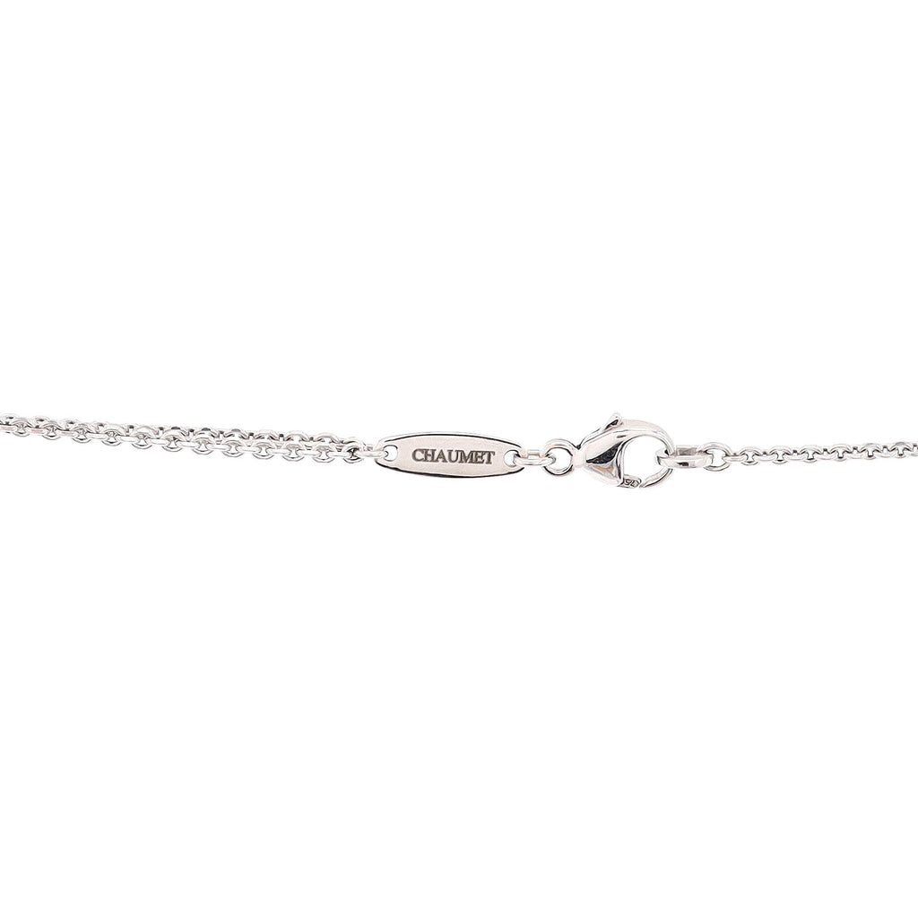 Attrape-Moi Spider Web Pendant Necklace 18K White Gold with Diamonds and Amethyst Large
