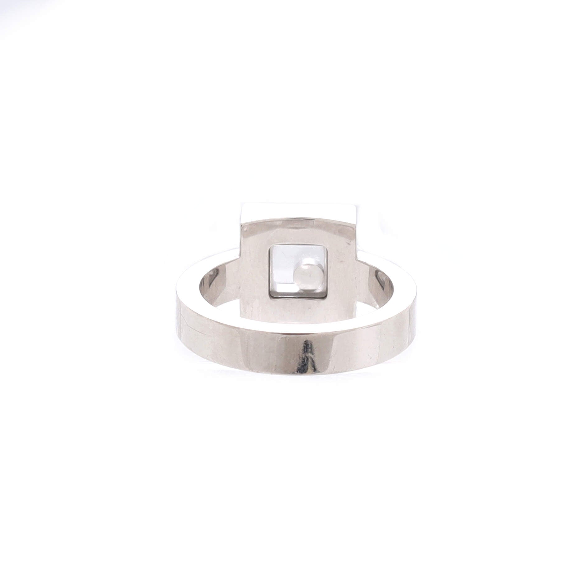 Happy Diamonds Square Ring 18K White Gold and Diamonds