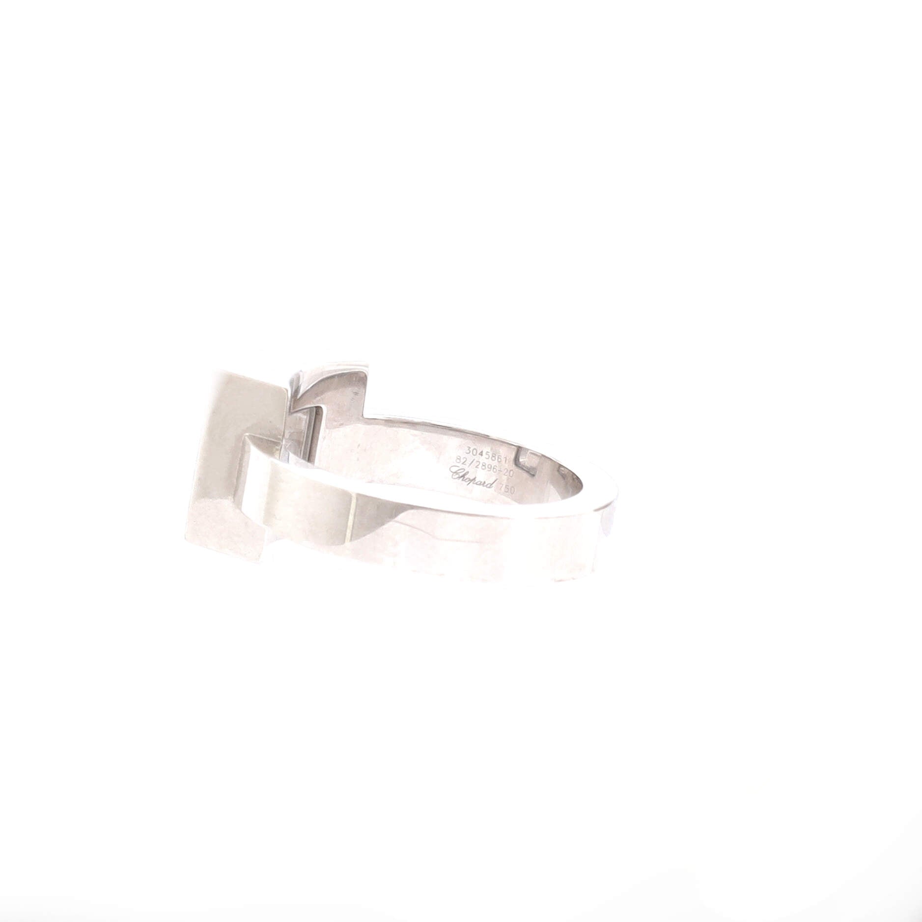 Happy Diamonds Square Ring 18K White Gold and Diamonds