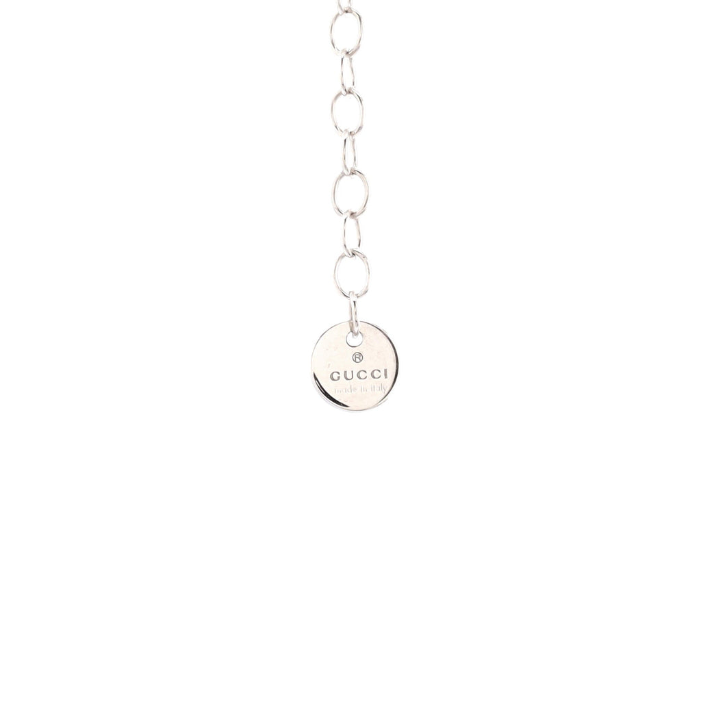 Icon Blooms Pendant Necklace 18K White Gold and Enamel