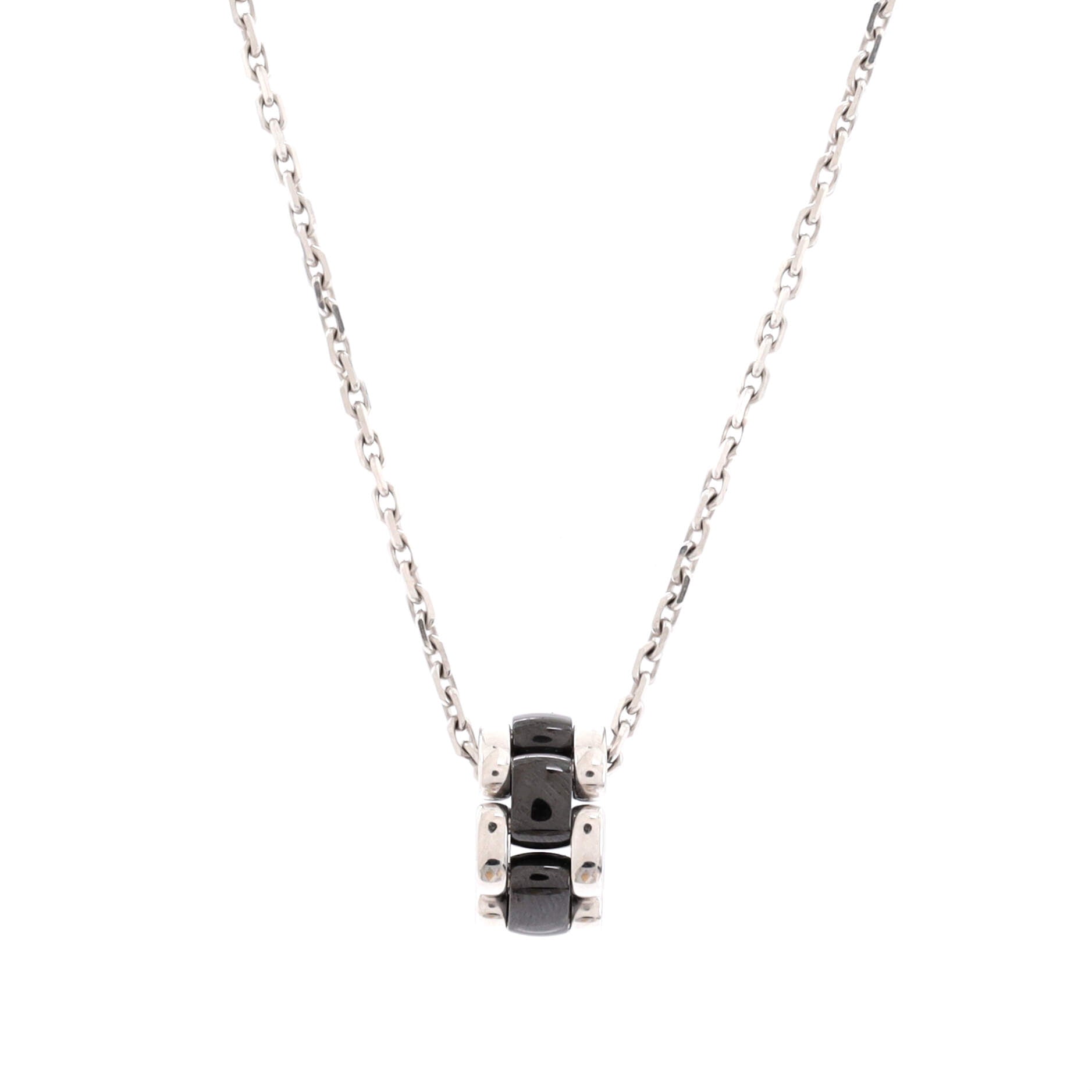 Ultra Pendant Necklace 18K White Golds and Ceramic