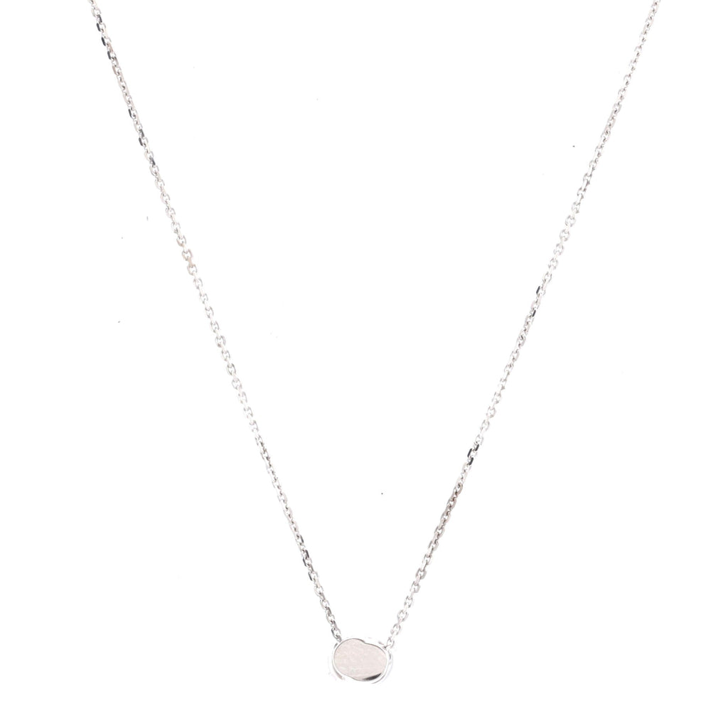 Incontro D'amore Slide Pendant Necklace 18K White Gold with Diamonds