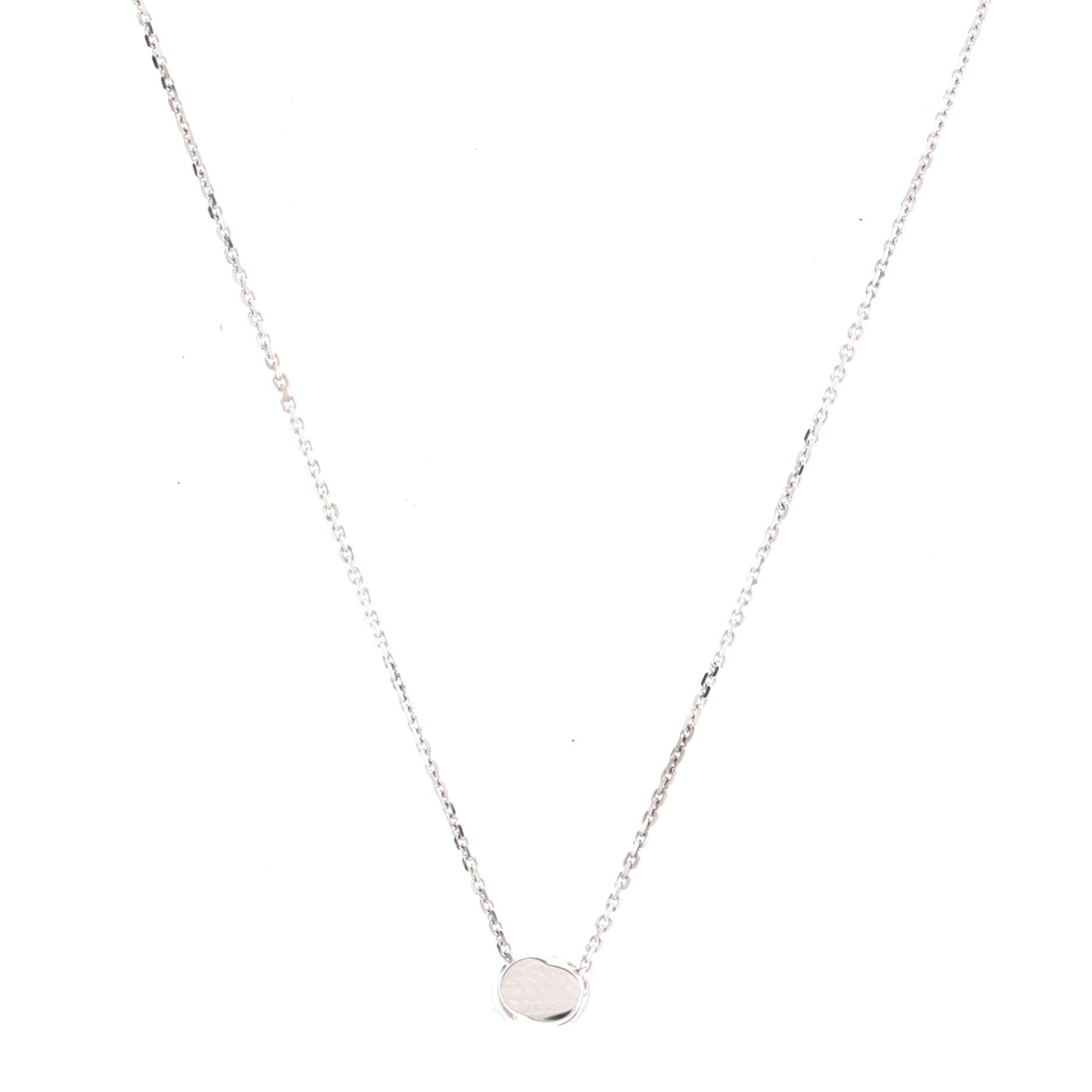 Incontro D'amore Slide Pendant Necklace 18K White Gold with Diamonds