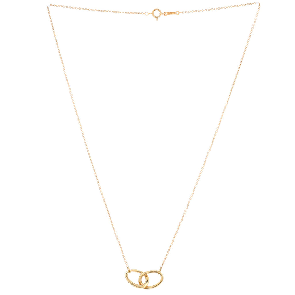 Elsa Peretti Double Loop Pendant Necklace 18K Yellow Gold