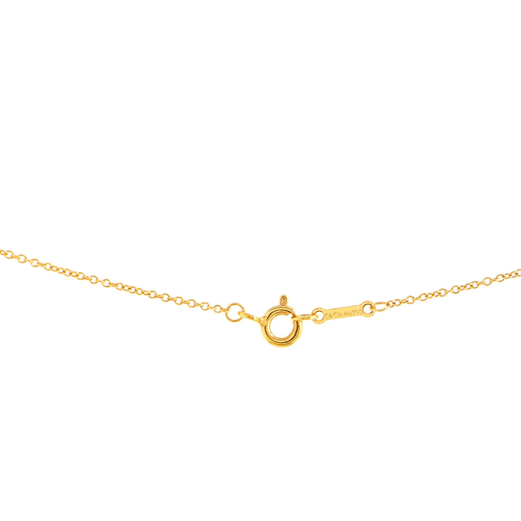 Paloma Picasso Olive Leaf Pendant Necklace 18K Rose Gold with Diamond Mini