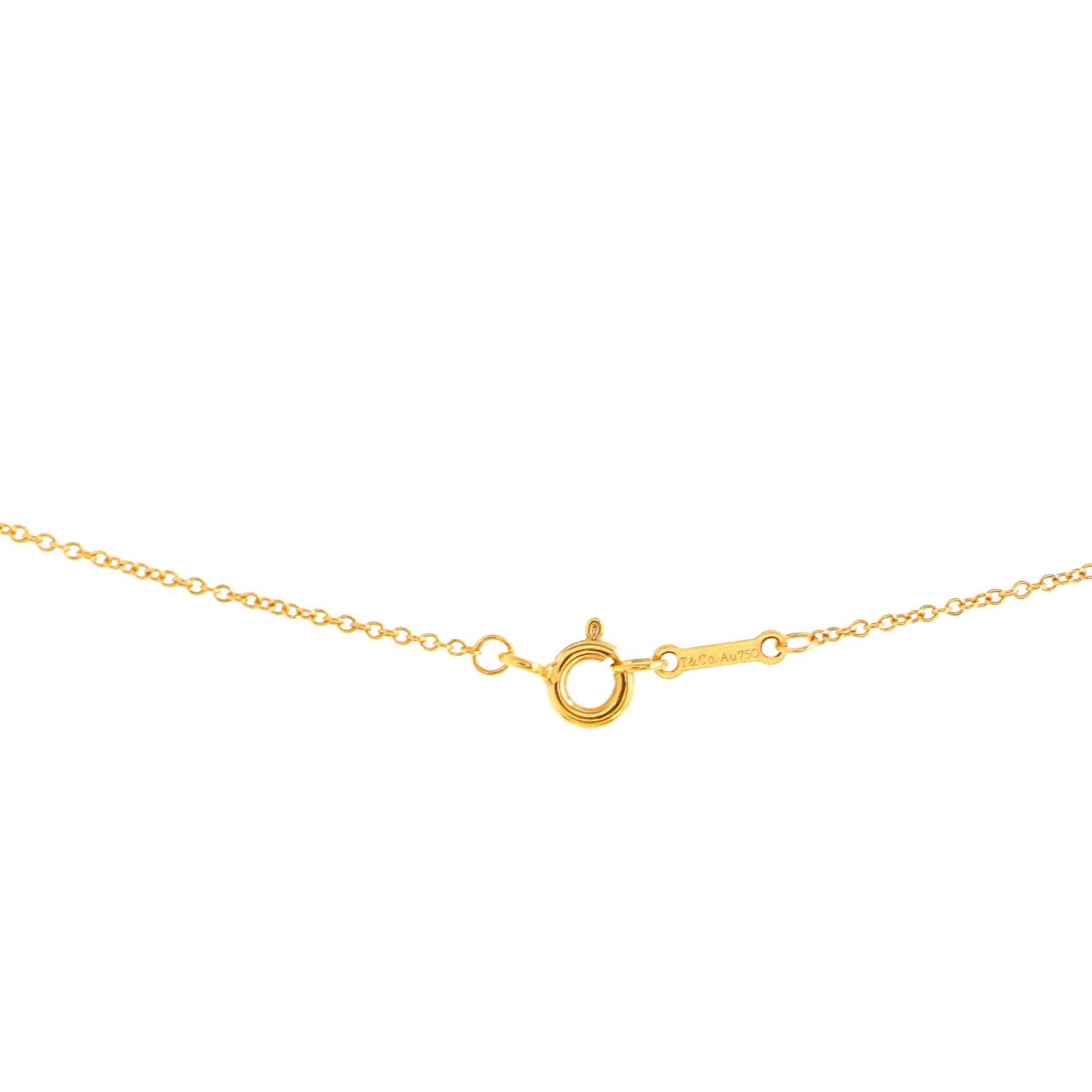 Paloma Picasso Olive Leaf Pendant Necklace 18K Rose Gold with Diamond Mini