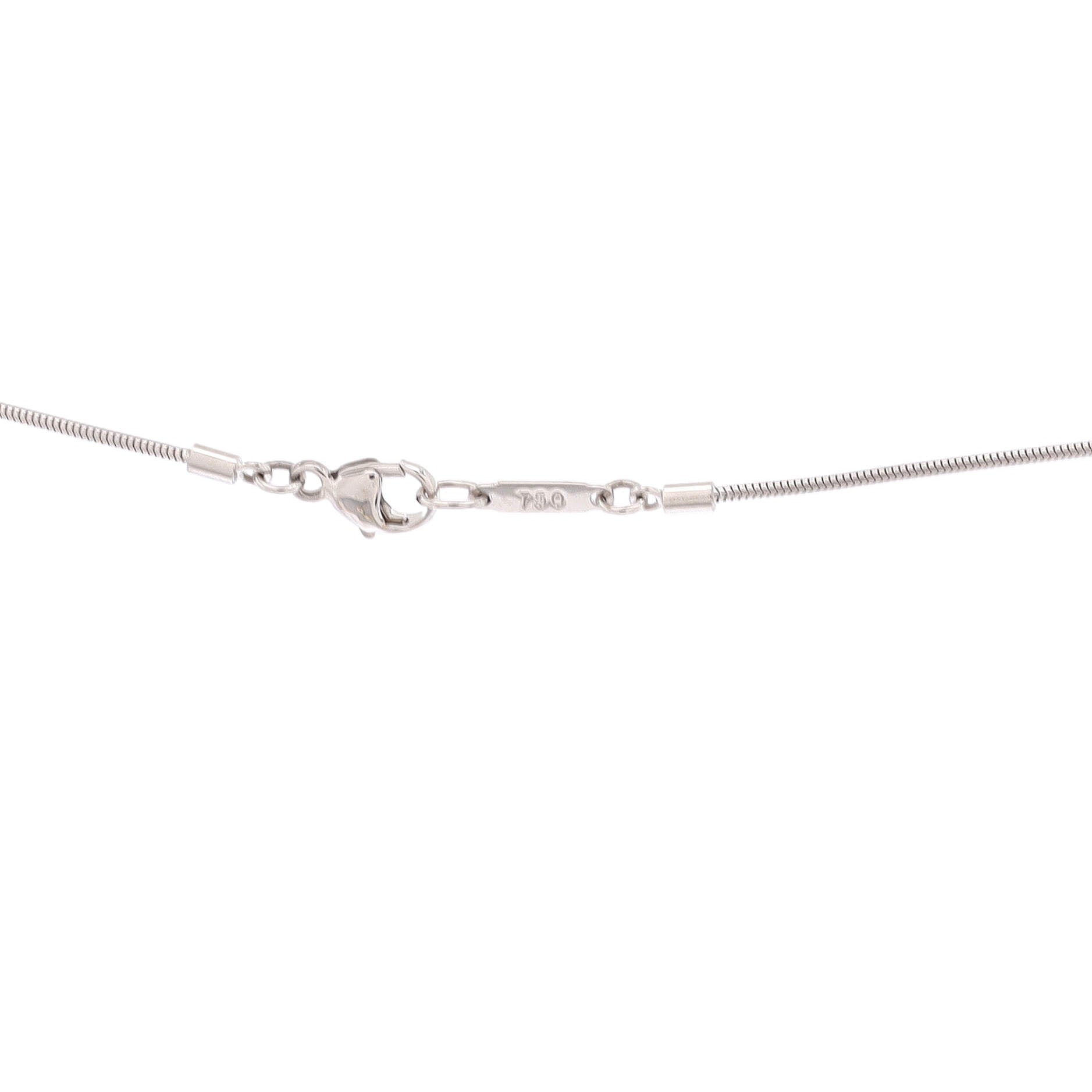 Atlas Bar Pendant Necklace 18K White Gold with Diamonds