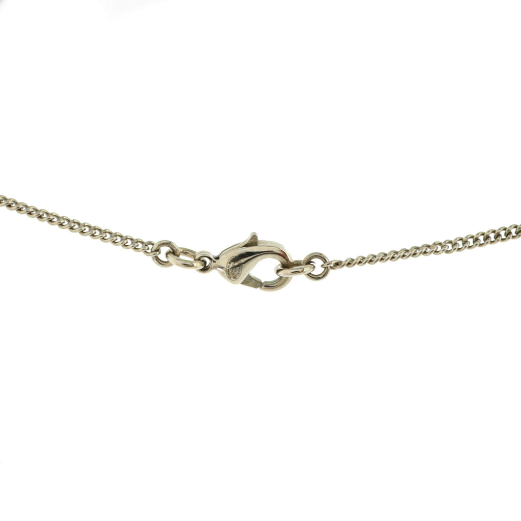 CC Pendant Necklace Metal with Crystals