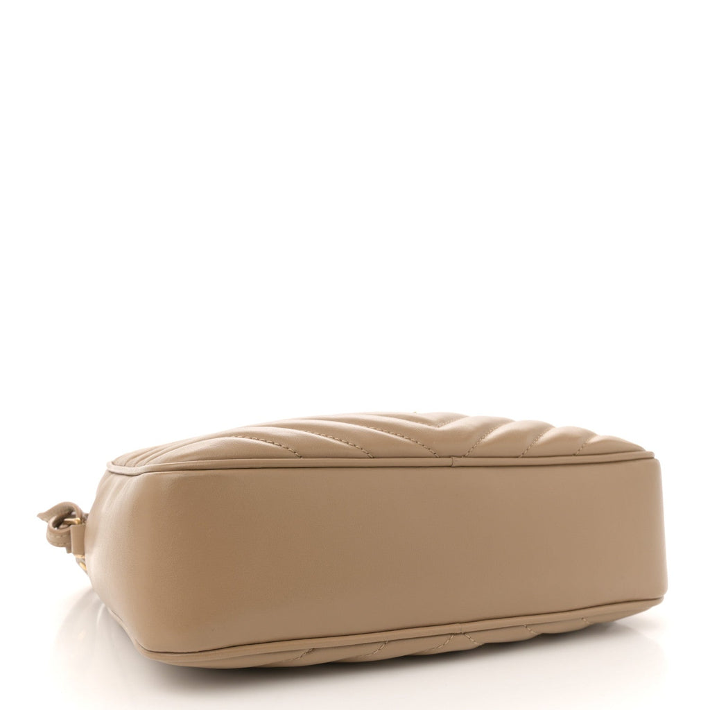 Calfskin Matelasse Monogram Lou Camera Bag Dark Beige
