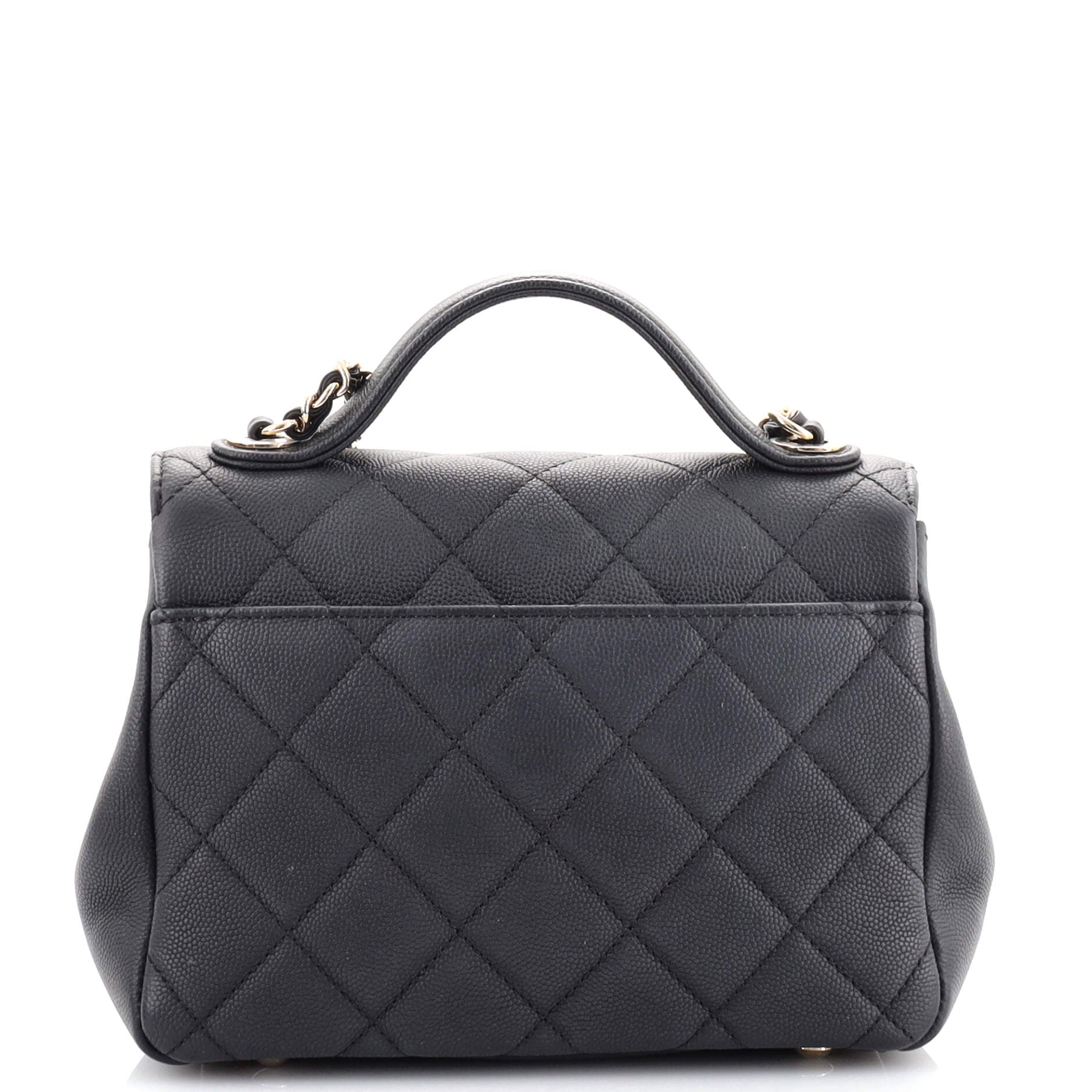 Business Affinity Flap Bag Quilted Caviar Mini