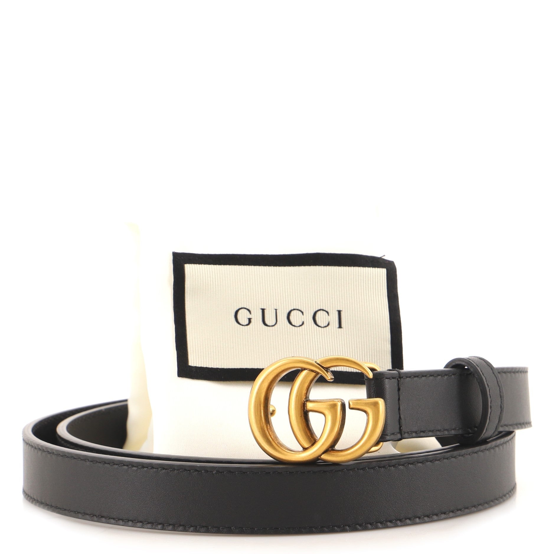 GG Marmont Belt Leather Thin 100