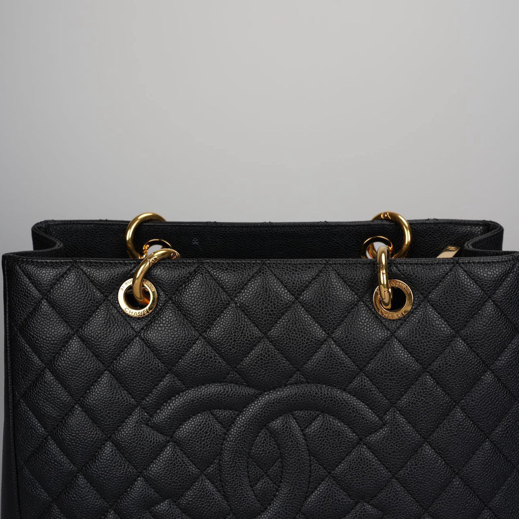 Chanel Black Grand Shopping Tote Black GST Bag Caviar 2012