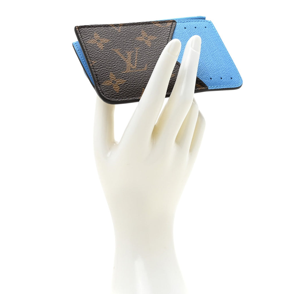Monogram Zipped Romy  Holder Gaston Blue